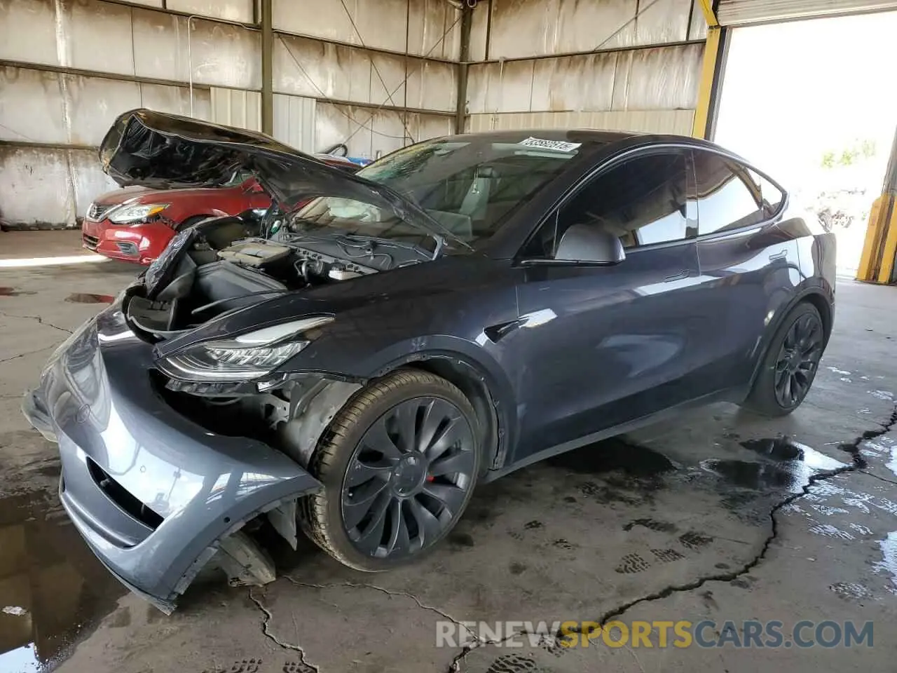 1 Photograph of a damaged car 5YJYGDEF1LF038555 TESLA MODEL Y 2020