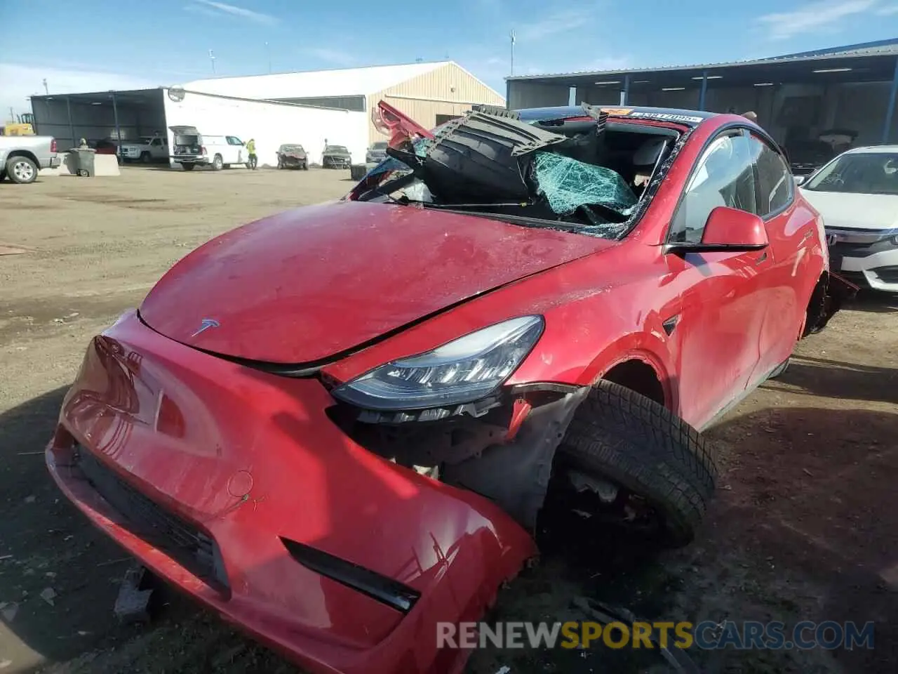 1 Фотография поврежденного автомобиля 5YJYGDEF6LF009729 TESLA MODEL Y 2020