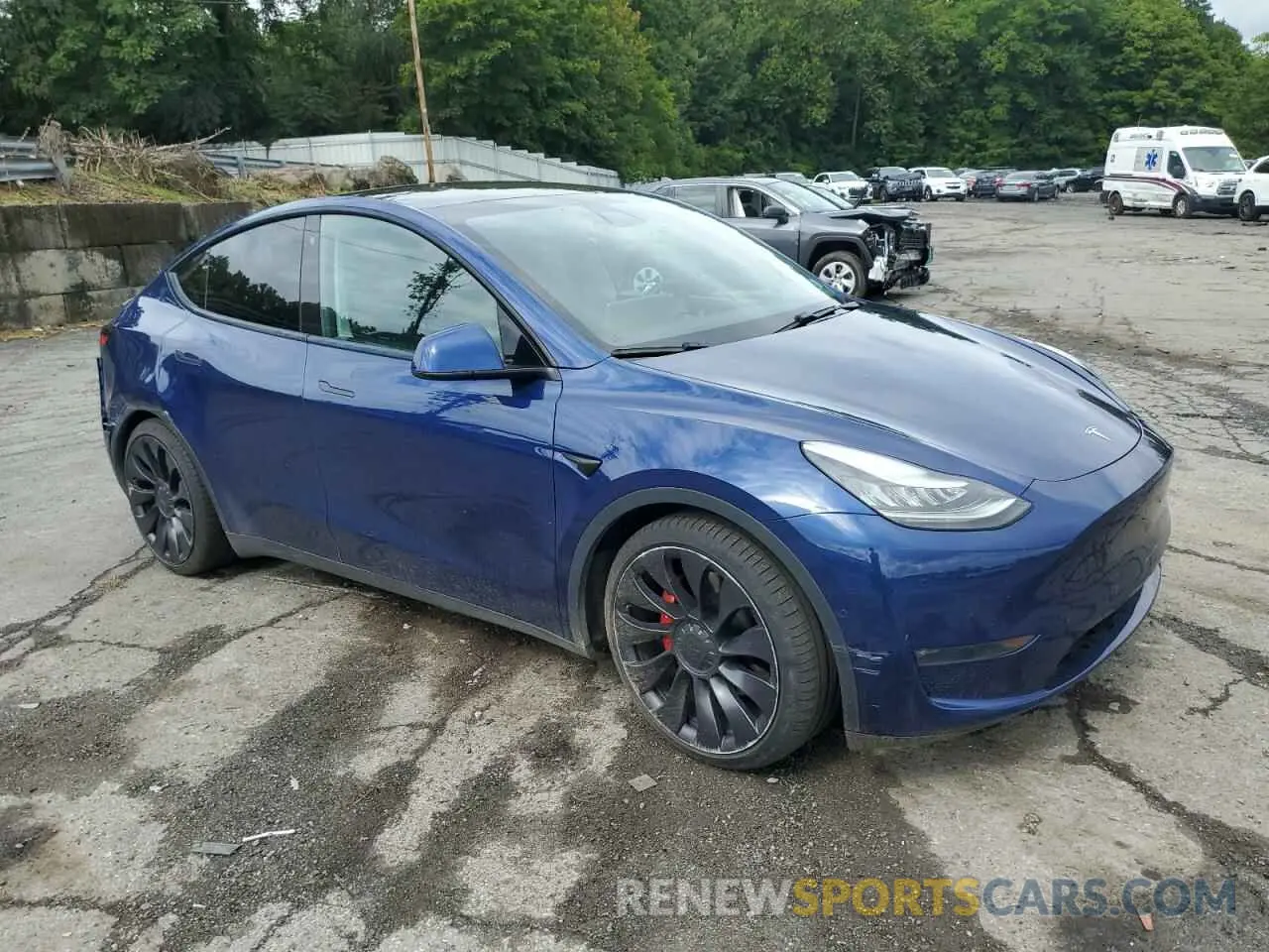 4 Фотография поврежденного автомобиля 5YJYGDEF7LF000909 TESLA MODEL Y 2020