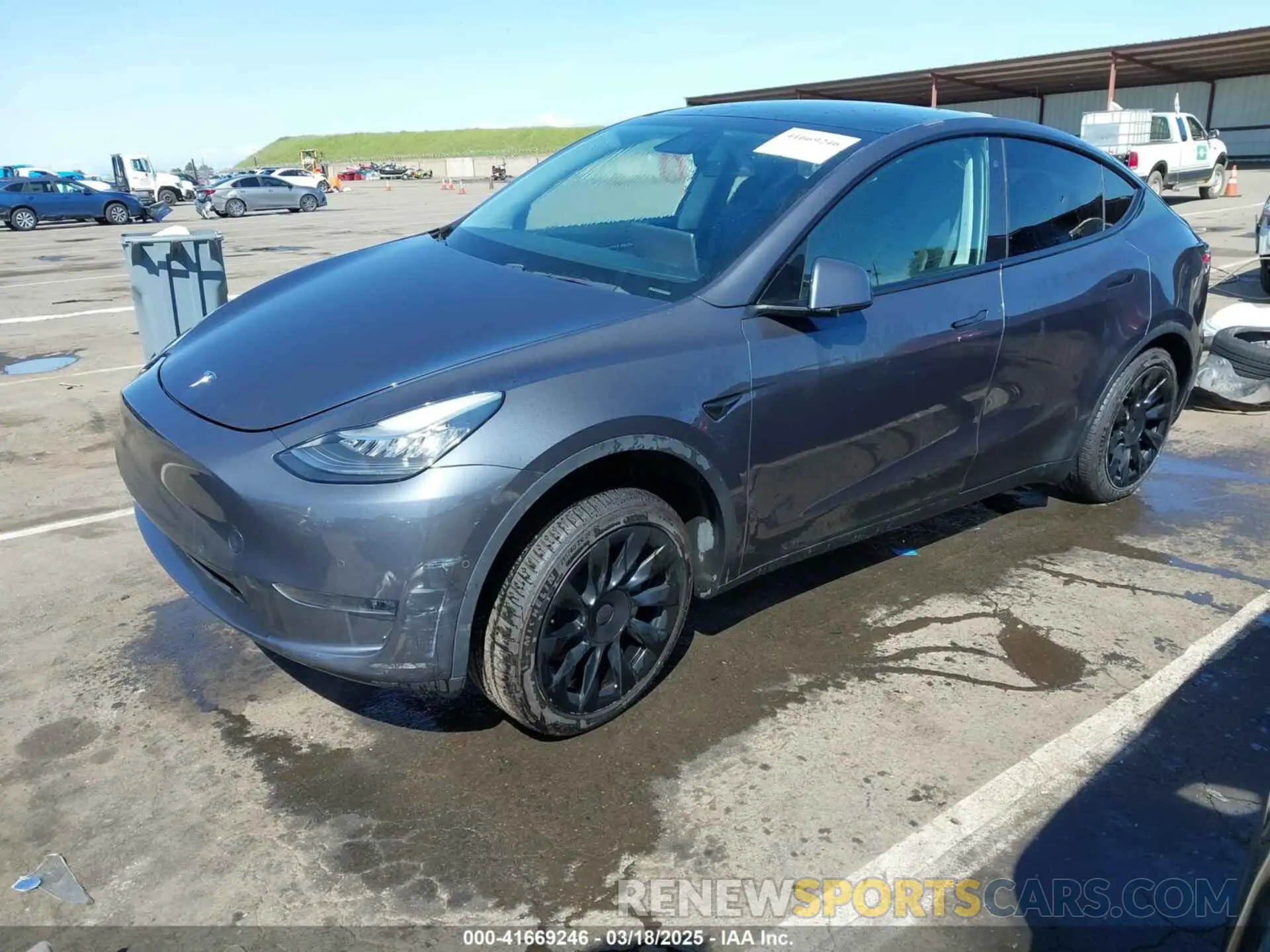 2 Photograph of a damaged car 5YJYGDEF8LF000658 TESLA MODEL Y 2020