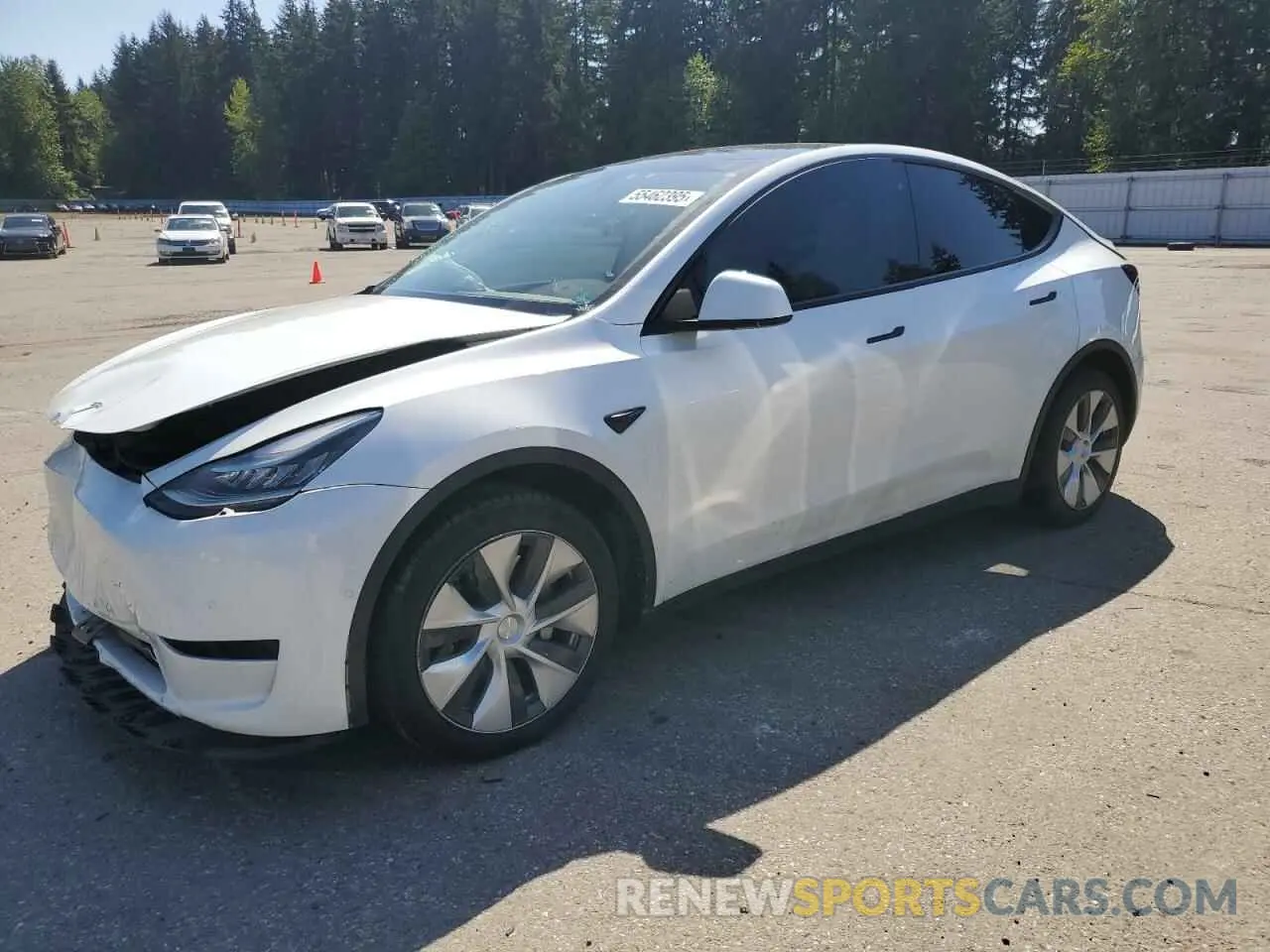 1 Photograph of a damaged car 5YJYGDEF9LF023060 TESLA MODEL Y 2020