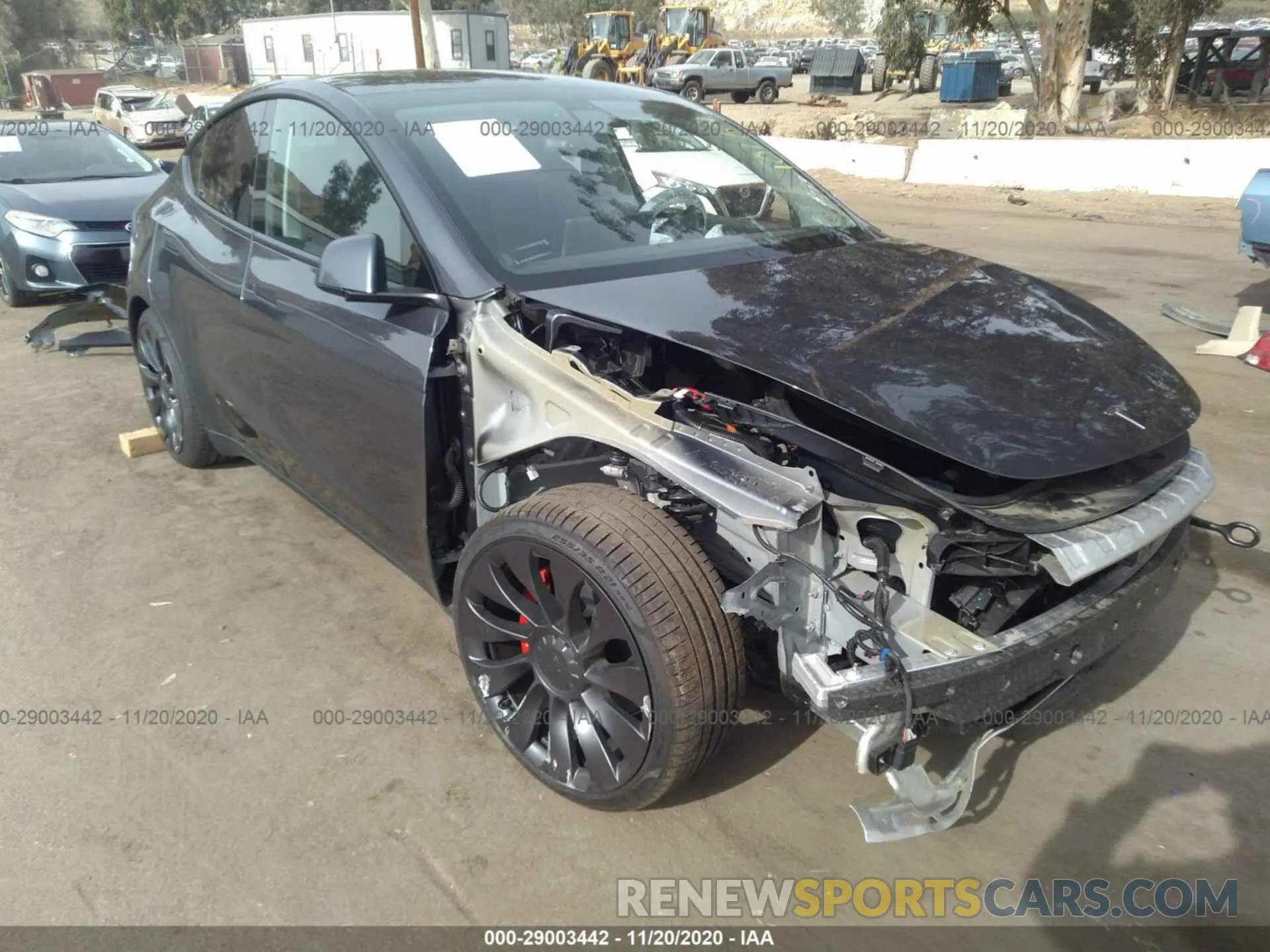 1 Photograph of a damaged car 5YJYGDEF9LF038559 TESLA MODEL Y 2020