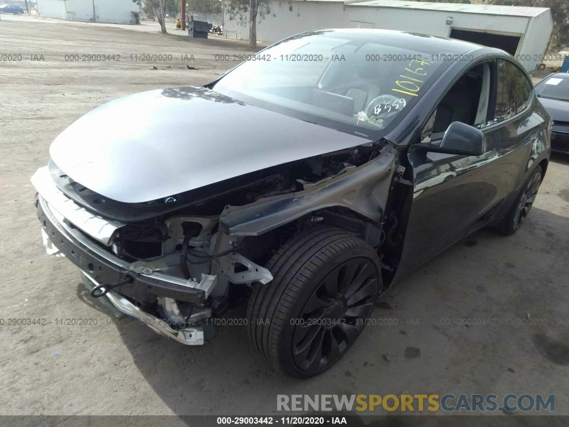 2 Photograph of a damaged car 5YJYGDEF9LF038559 TESLA MODEL Y 2020