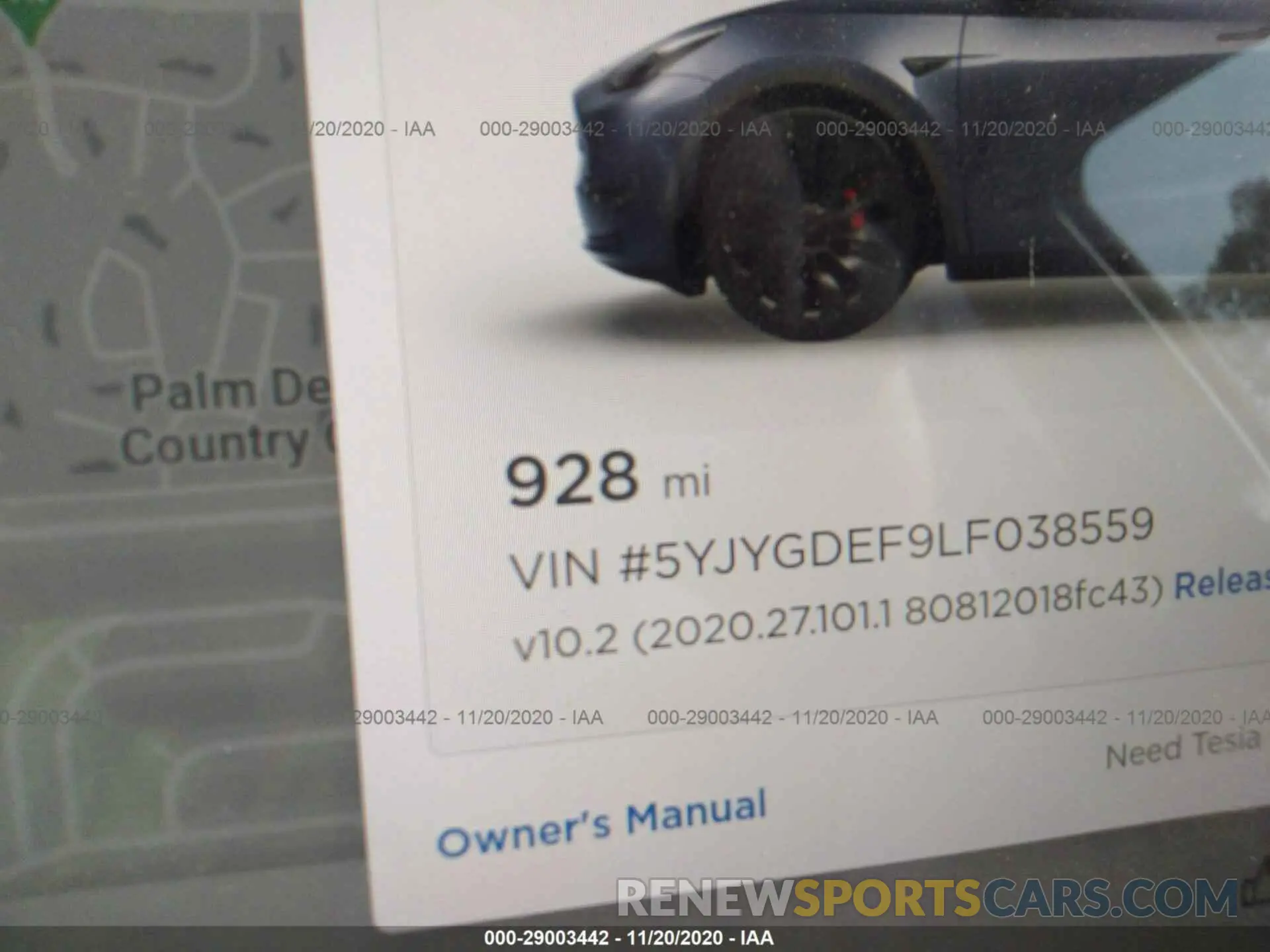 7 Photograph of a damaged car 5YJYGDEF9LF038559 TESLA MODEL Y 2020