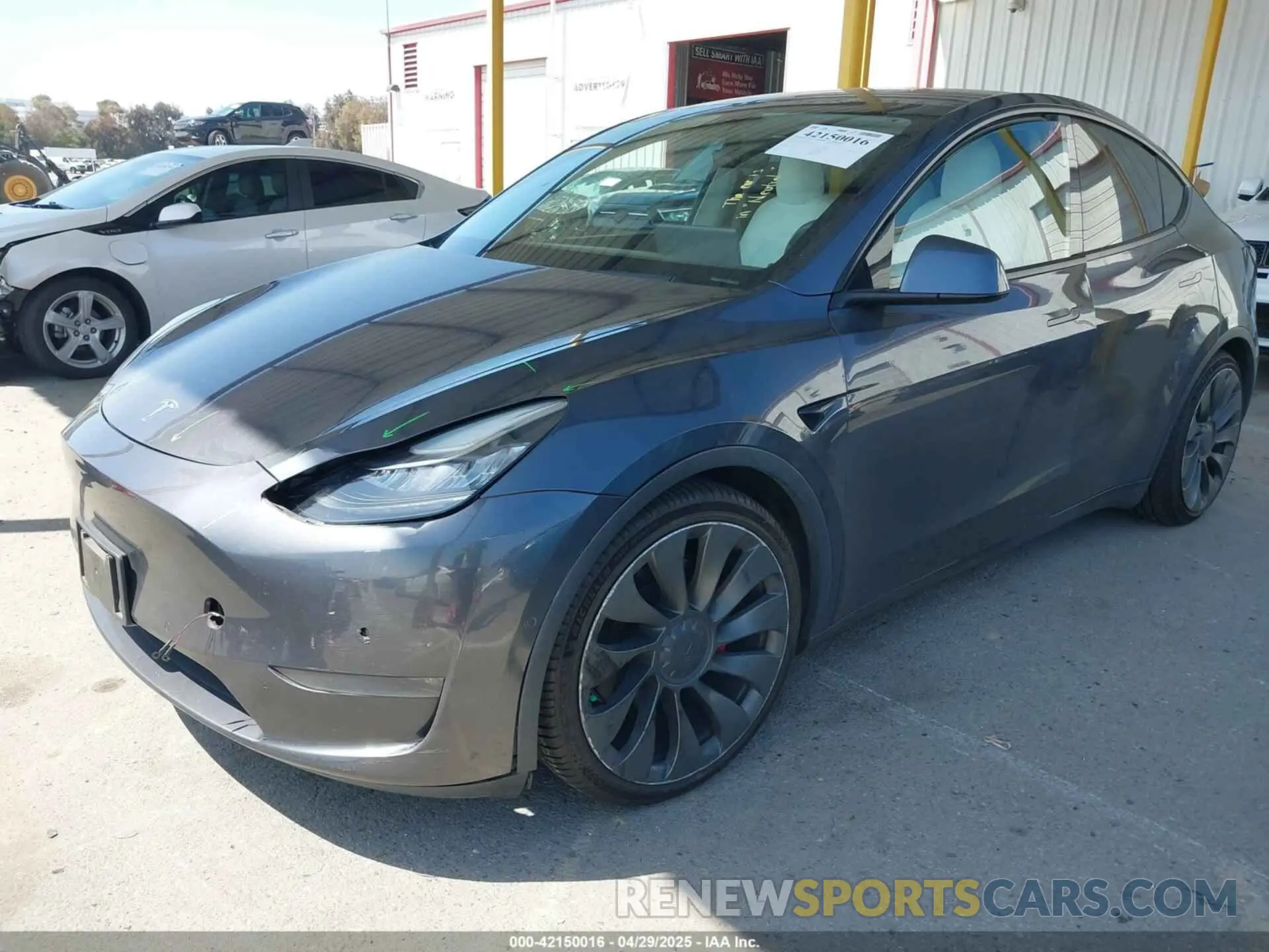 2 Фотография поврежденного автомобиля 5YJYGDEFXLF058707 TESLA MODEL Y 2020