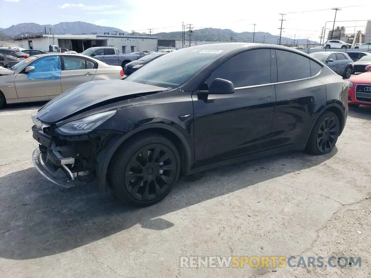 1 Фотография поврежденного автомобиля 5YJYGAEE0MF203308 TESLA MODEL Y 2021