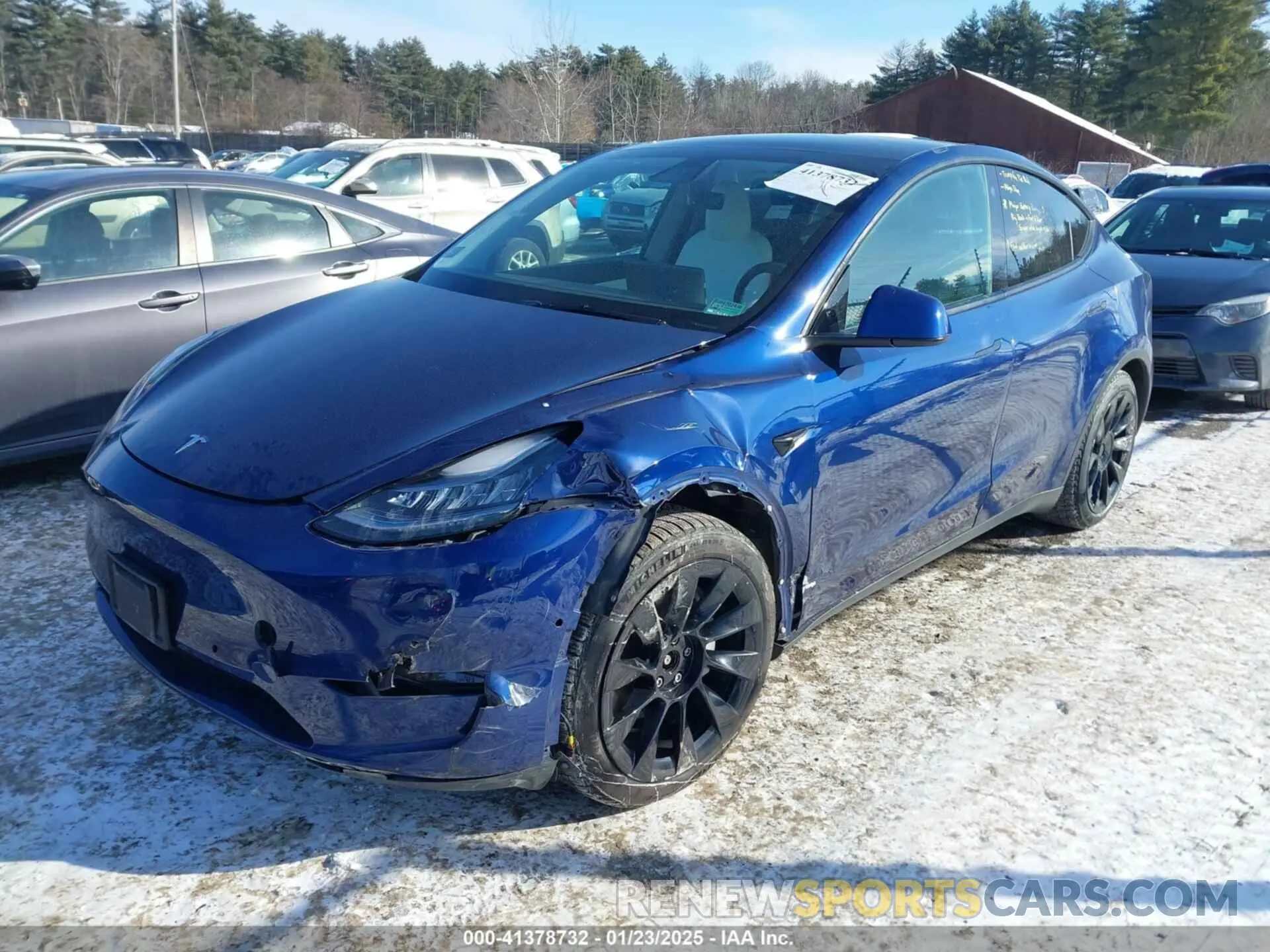 2 Photograph of a damaged car 5YJYGAEE1MF144432 TESLA MODEL Y 2021