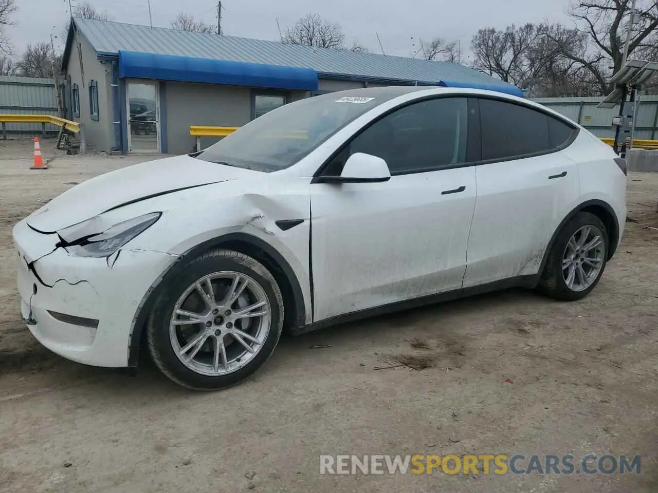 1 Photograph of a damaged car 5YJYGAEE2MF232695 TESLA MODEL Y 2021