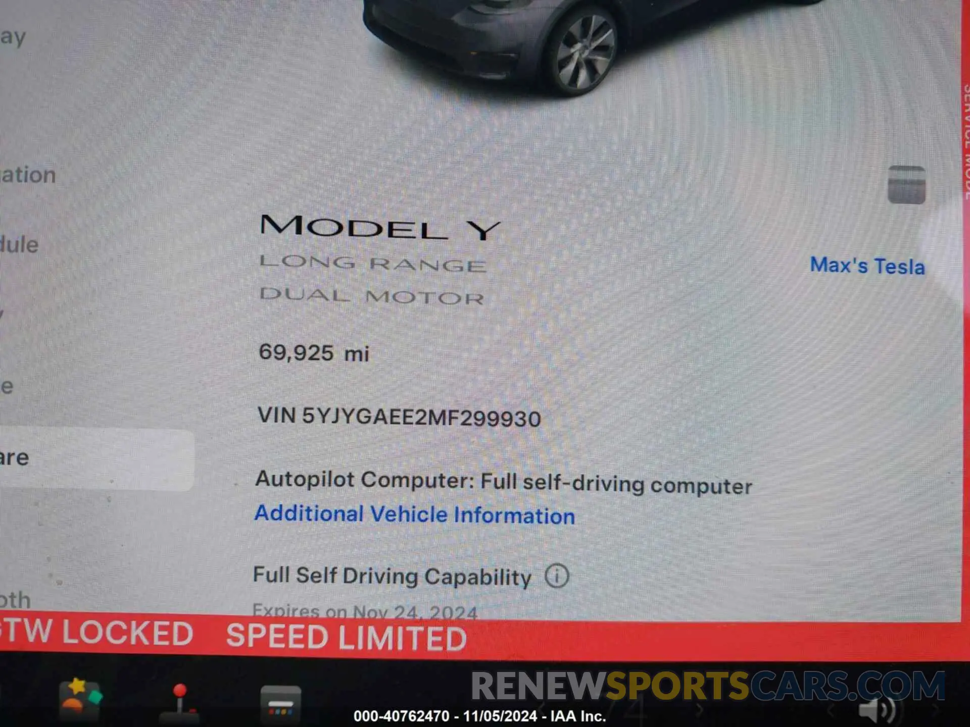 7 Photograph of a damaged car 5YJYGAEE2MF299930 TESLA MODEL Y 2021