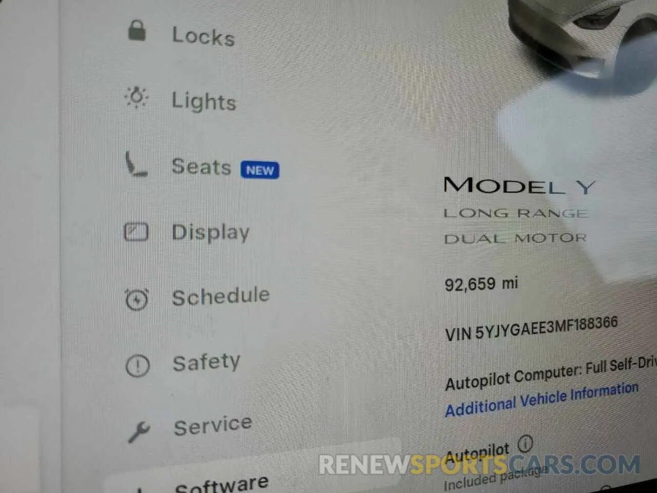 9 Фотография поврежденного автомобиля 5YJYGAEE3MF188366 TESLA MODEL Y 2021