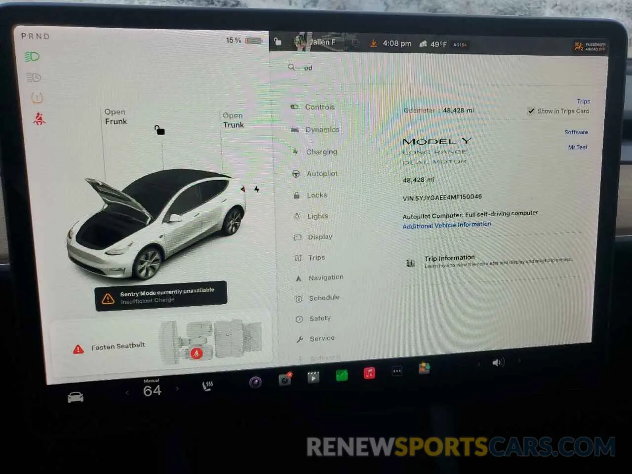 9 Фотография поврежденного автомобиля 5YJYGAEE4MF150046 TESLA MODEL Y 2021