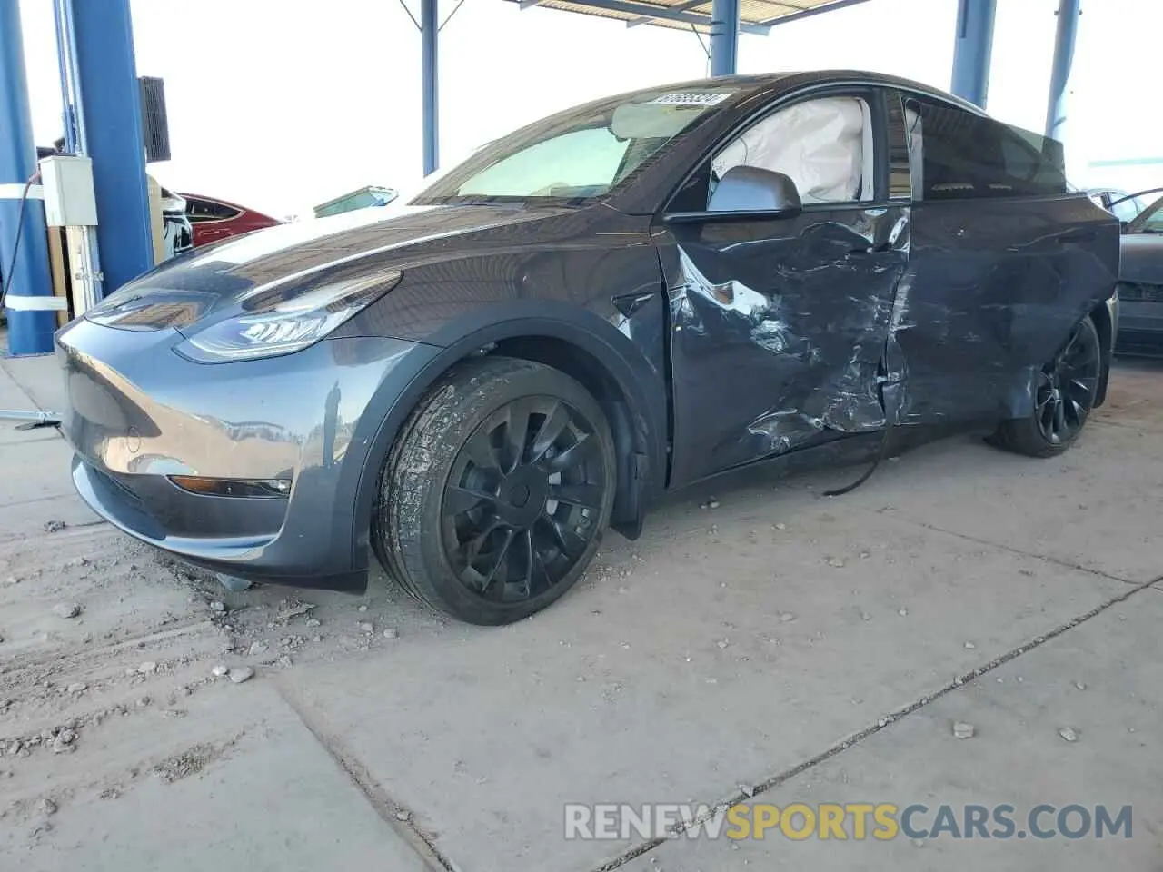 1 Фотография поврежденного автомобиля 5YJYGAEE5MF195156 TESLA MODEL Y 2021