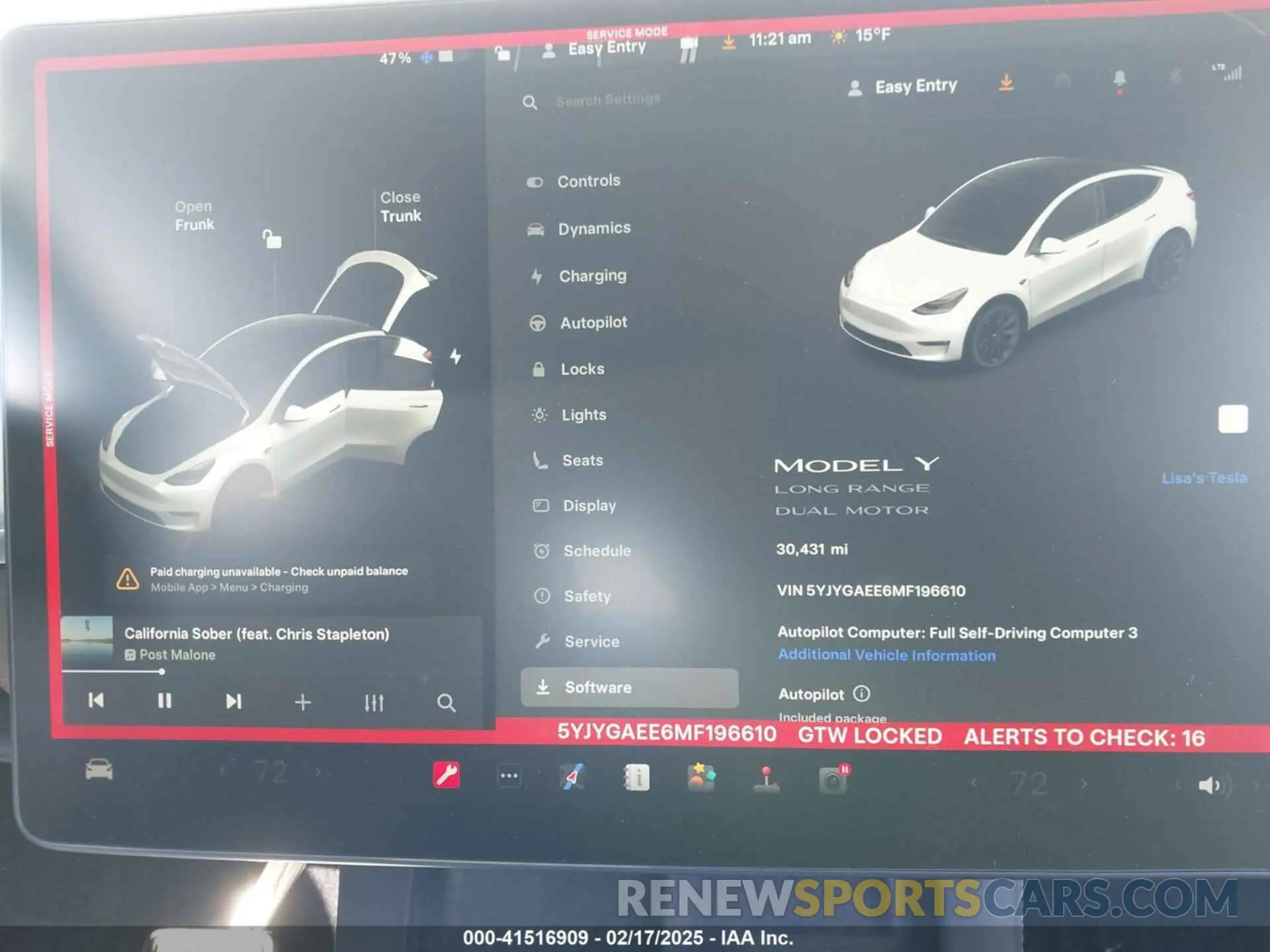 19 Photograph of a damaged car 5YJYGAEE6MF196610 TESLA MODEL Y 2021
