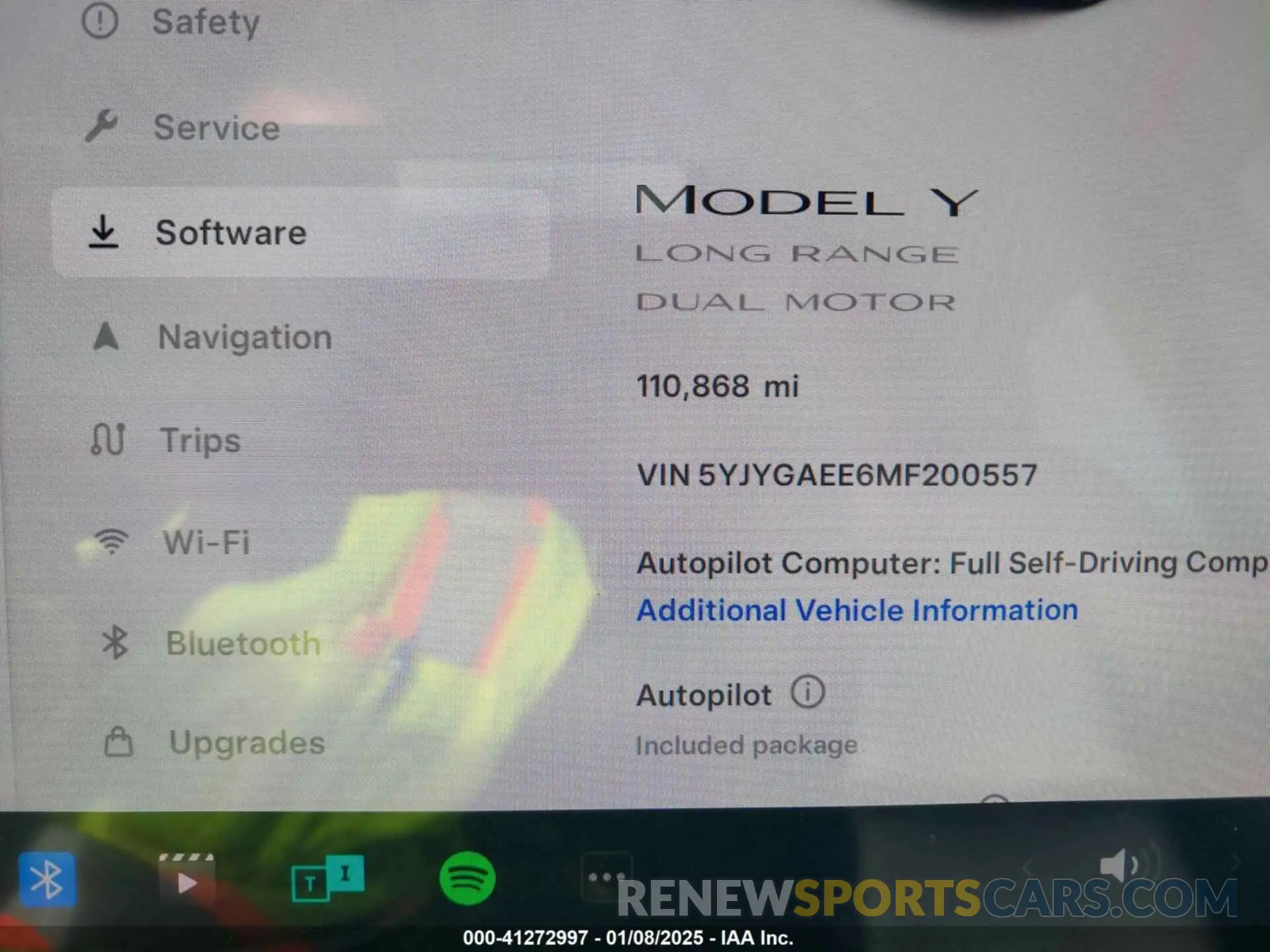 9 Фотография поврежденного автомобиля 5YJYGAEE6MF200557 TESLA MODEL Y 2021