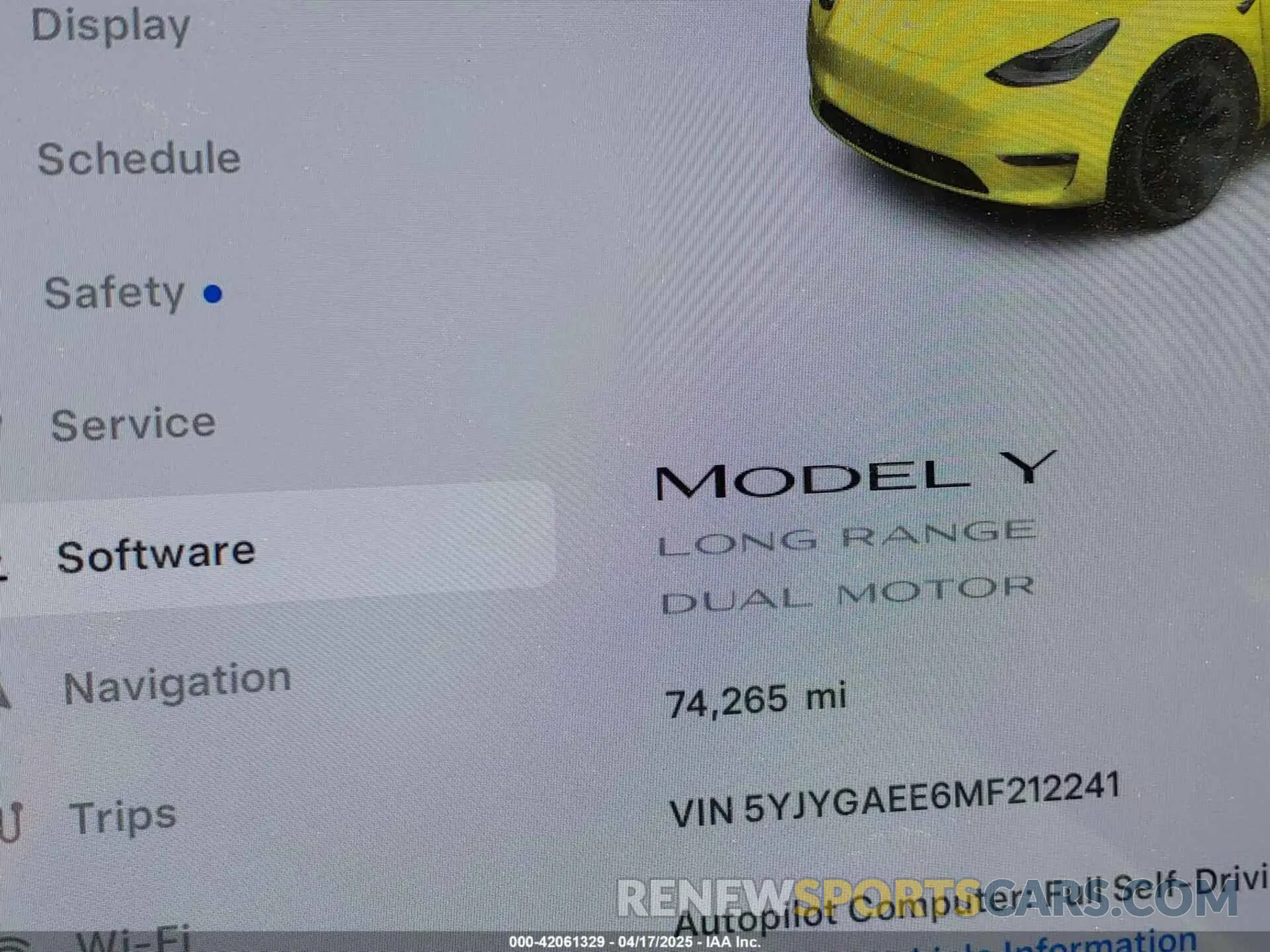 14 Фотография поврежденного автомобиля 5YJYGAEE6MF212241 TESLA MODEL Y 2021