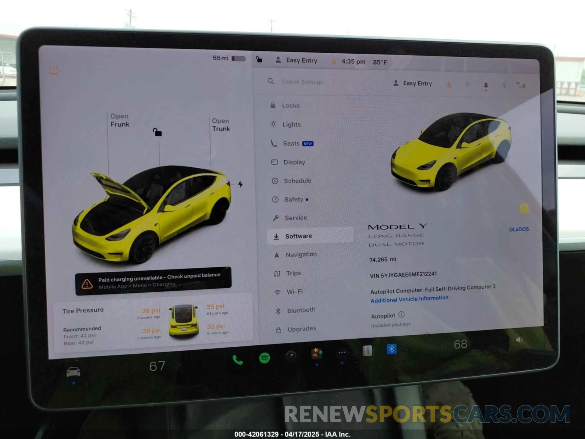 17 Фотография поврежденного автомобиля 5YJYGAEE6MF212241 TESLA MODEL Y 2021