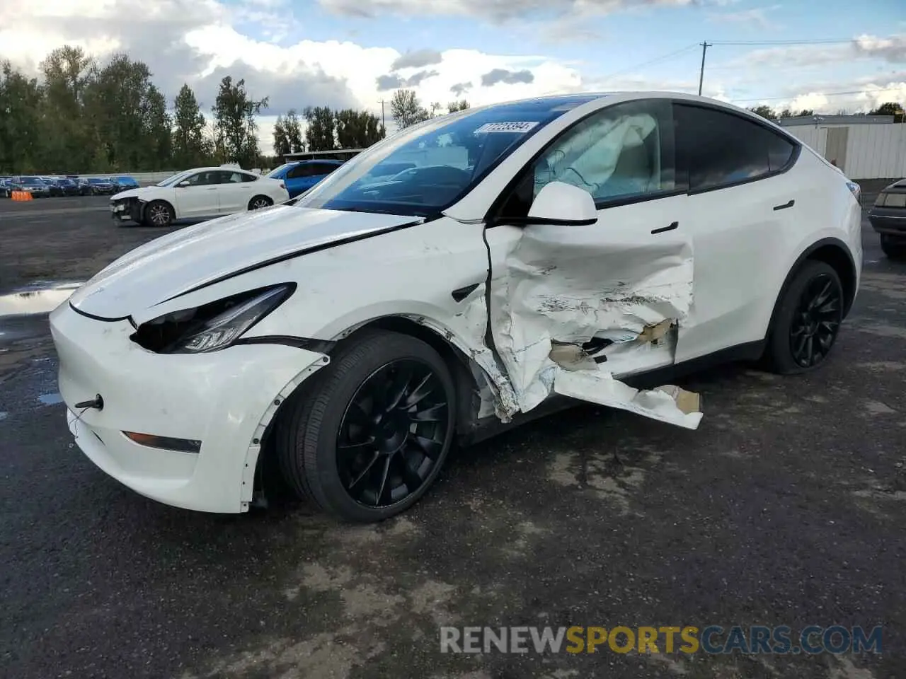 1 Фотография поврежденного автомобиля 5YJYGAEE6MF293452 TESLA MODEL Y 2021