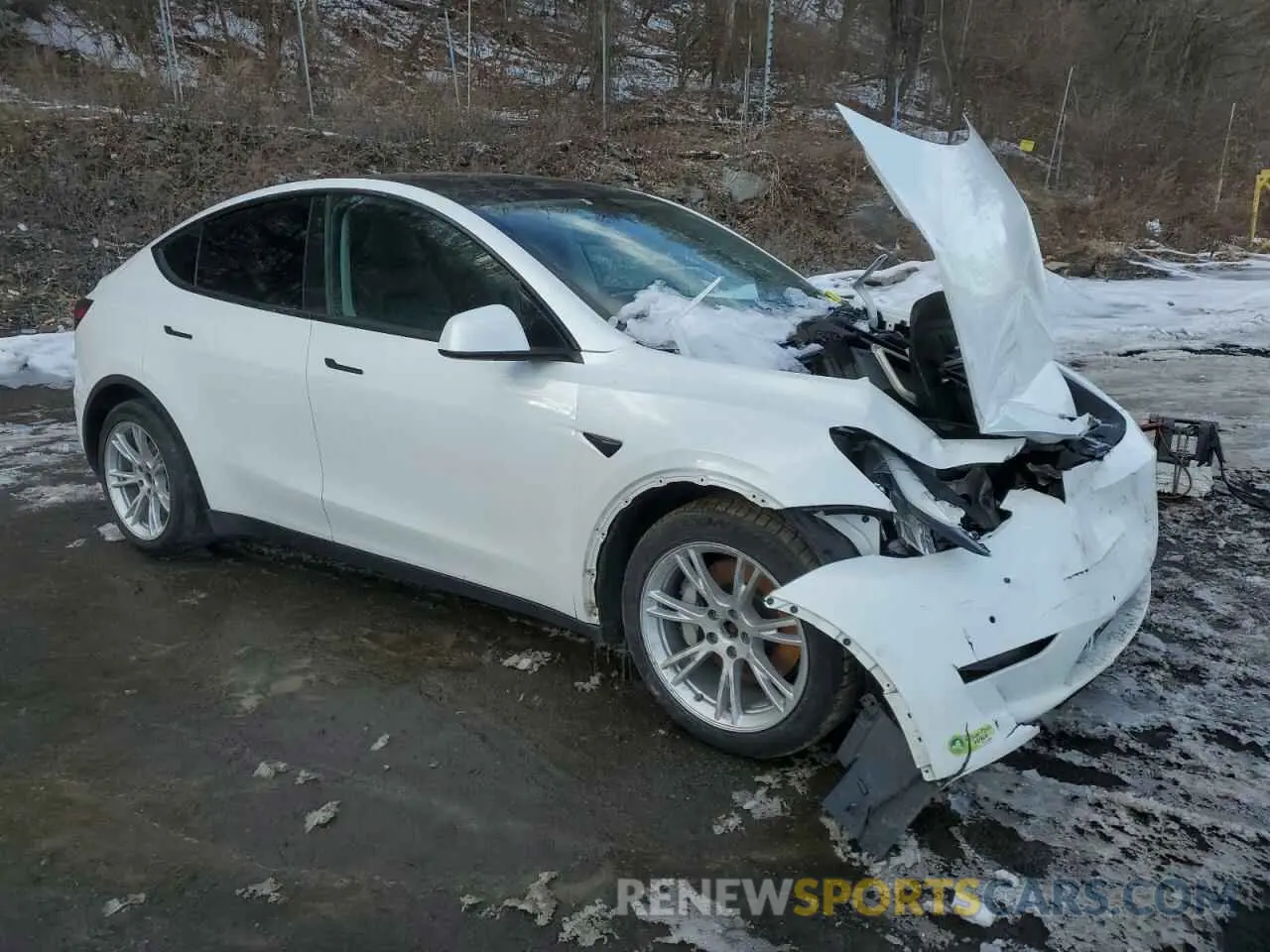 4 Фотография поврежденного автомобиля 5YJYGAEE7MF281875 TESLA MODEL Y 2021