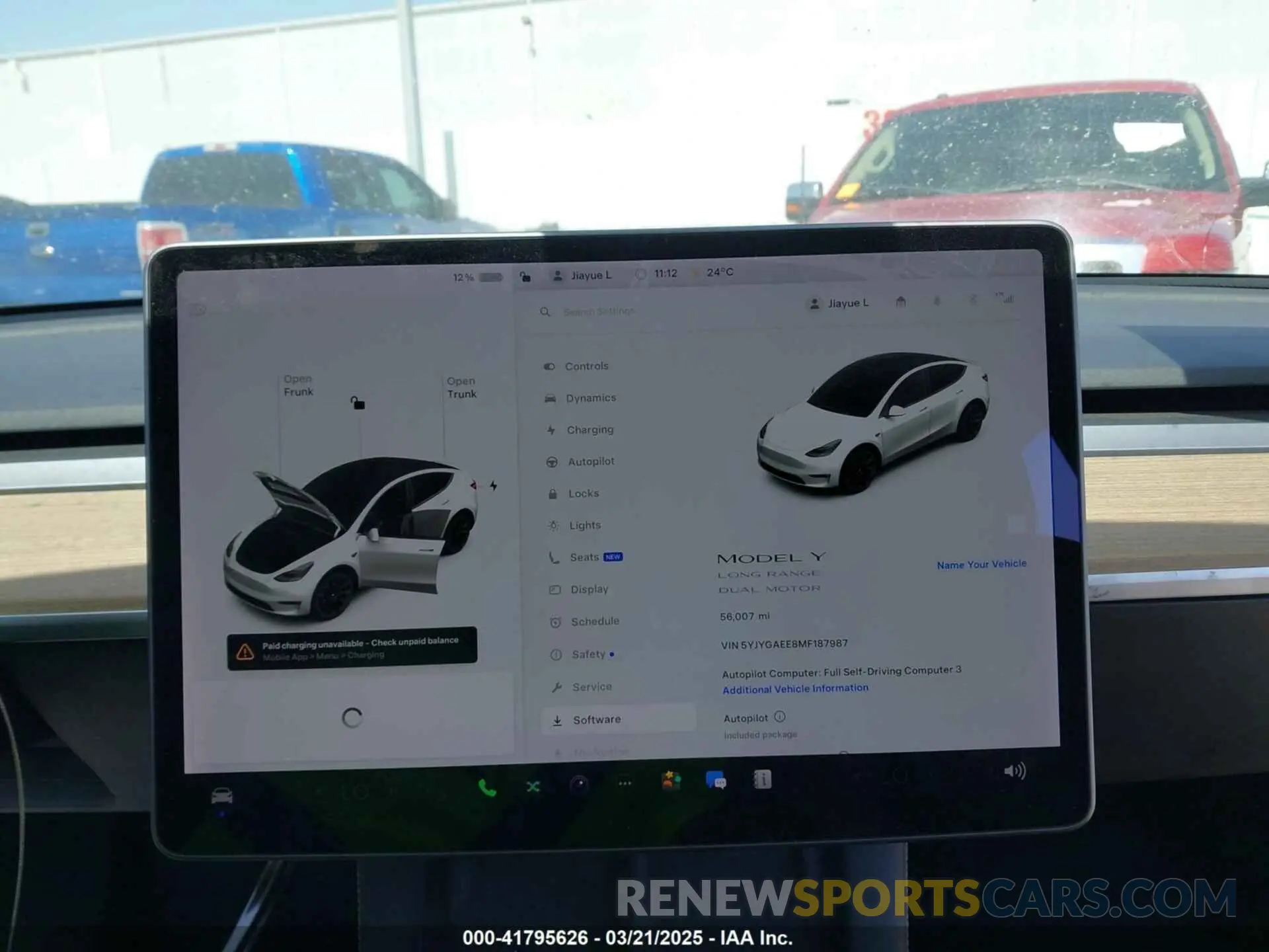 19 Фотография поврежденного автомобиля 5YJYGAEE8MF187987 TESLA MODEL Y 2021
