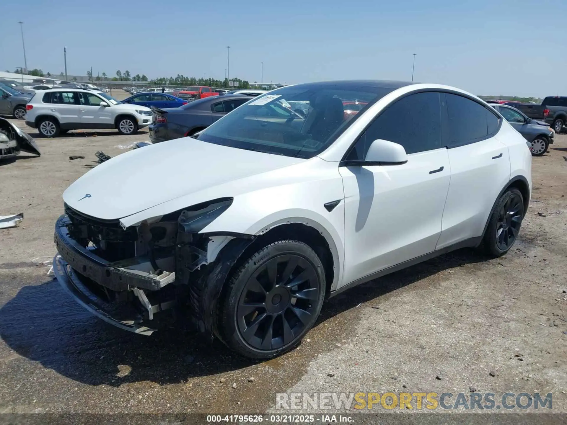 2 Фотография поврежденного автомобиля 5YJYGAEE8MF187987 TESLA MODEL Y 2021