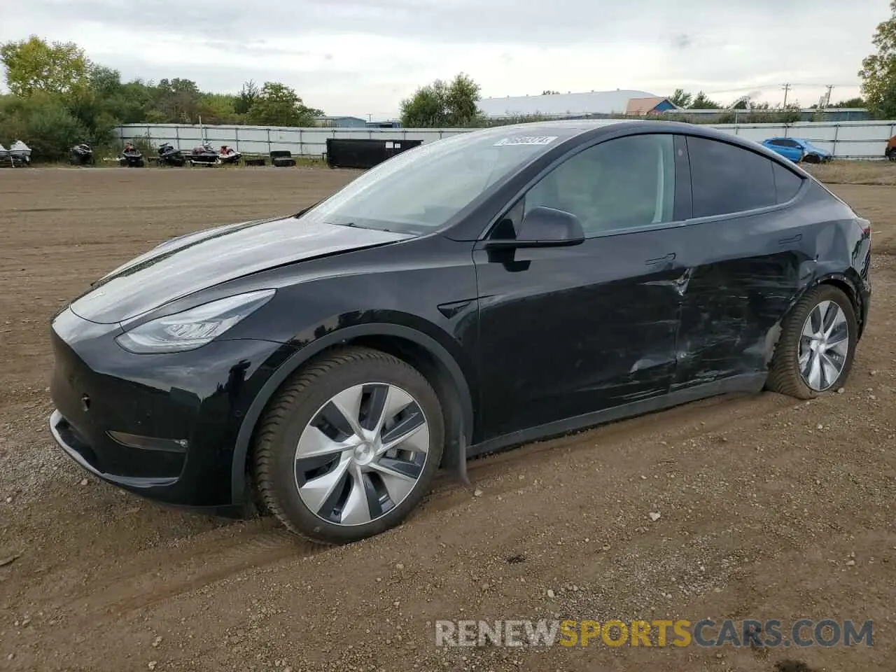 1 Photograph of a damaged car 5YJYGAEE9MF187688 TESLA MODEL Y 2021