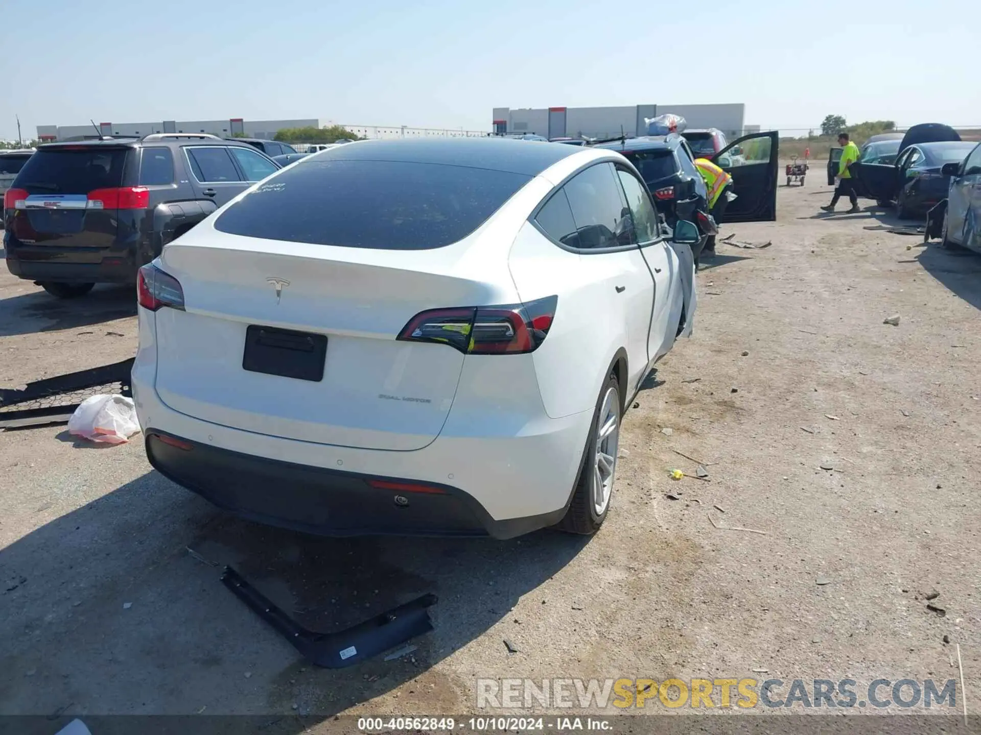 4 Фотография поврежденного автомобиля 5YJYGAEE9MF189909 TESLA MODEL Y 2021