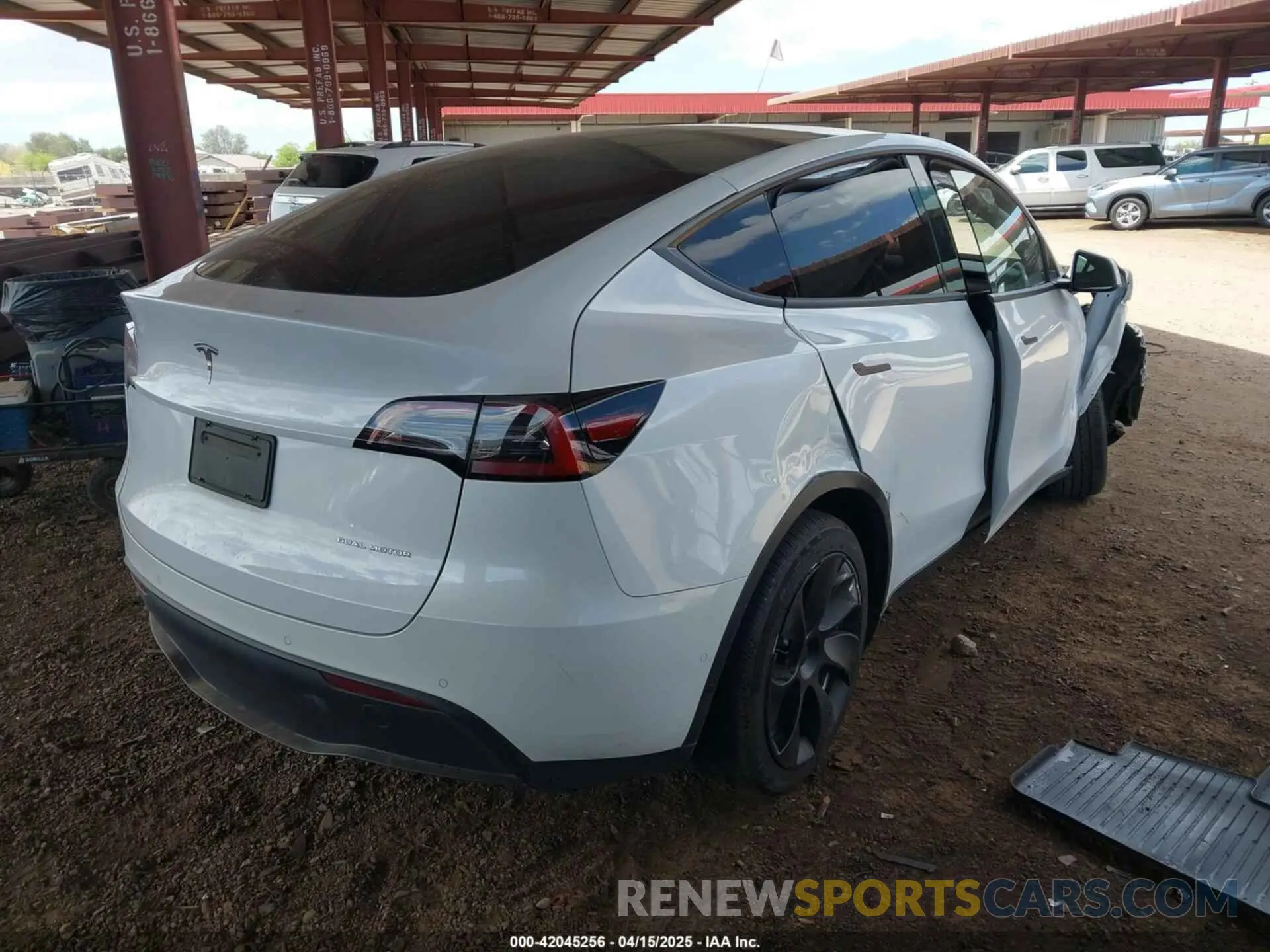 4 Фотография поврежденного автомобиля 5YJYGAEE9MF254113 TESLA MODEL Y 2021