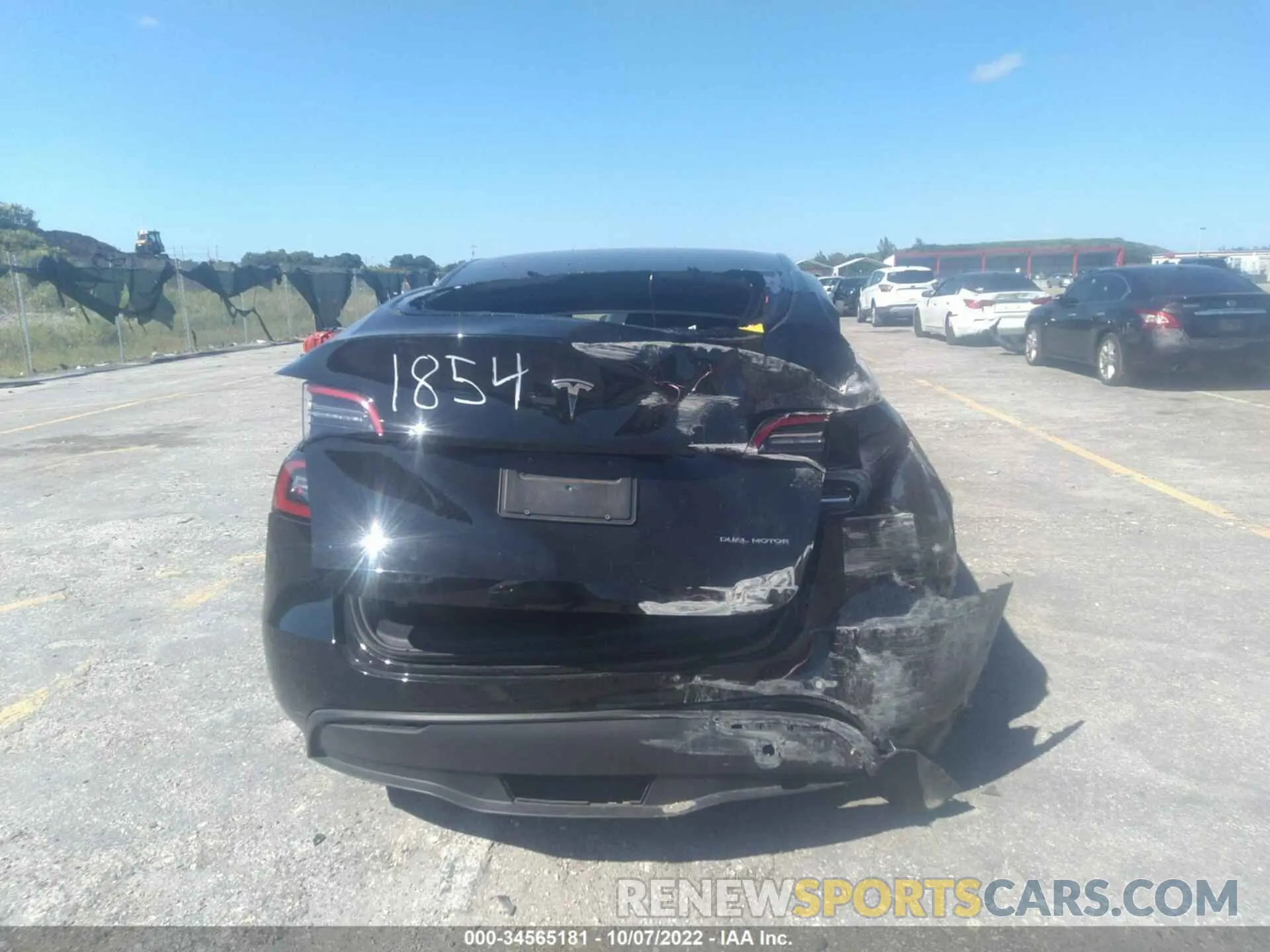 6 Фотография поврежденного автомобиля 5YJYGAEE9MF261854 TESLA MODEL Y 2021