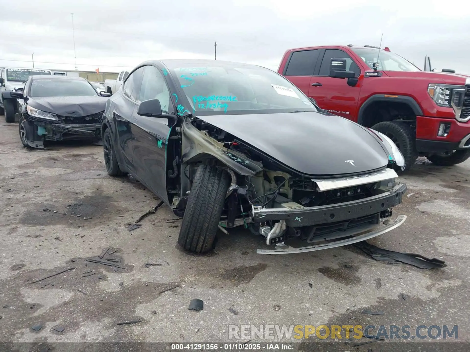 1 Photograph of a damaged car 5YJYGAEE9MF303374 TESLA MODEL Y 2021