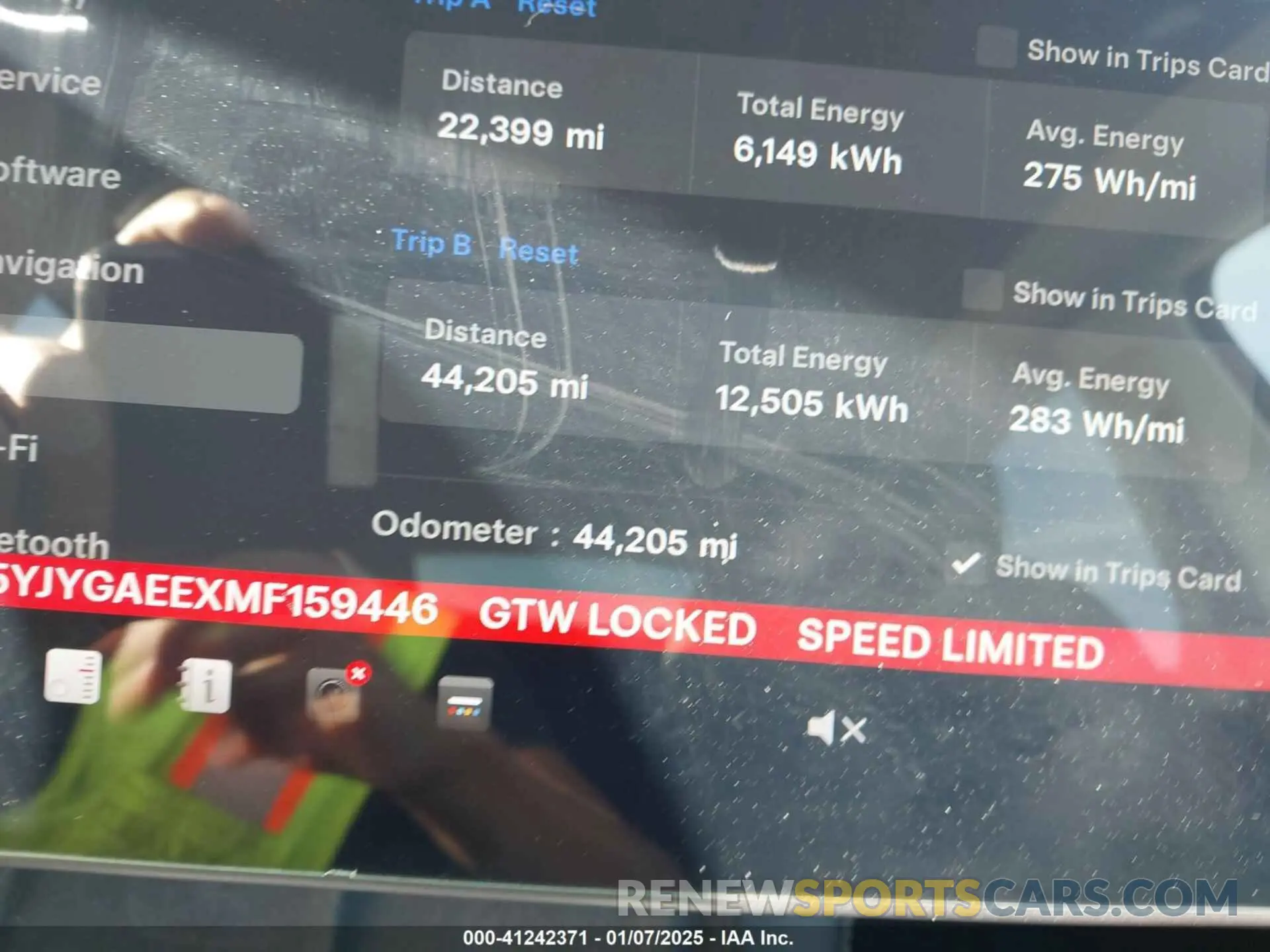 7 Фотография поврежденного автомобиля 5YJYGAEEXMF159446 TESLA MODEL Y 2021