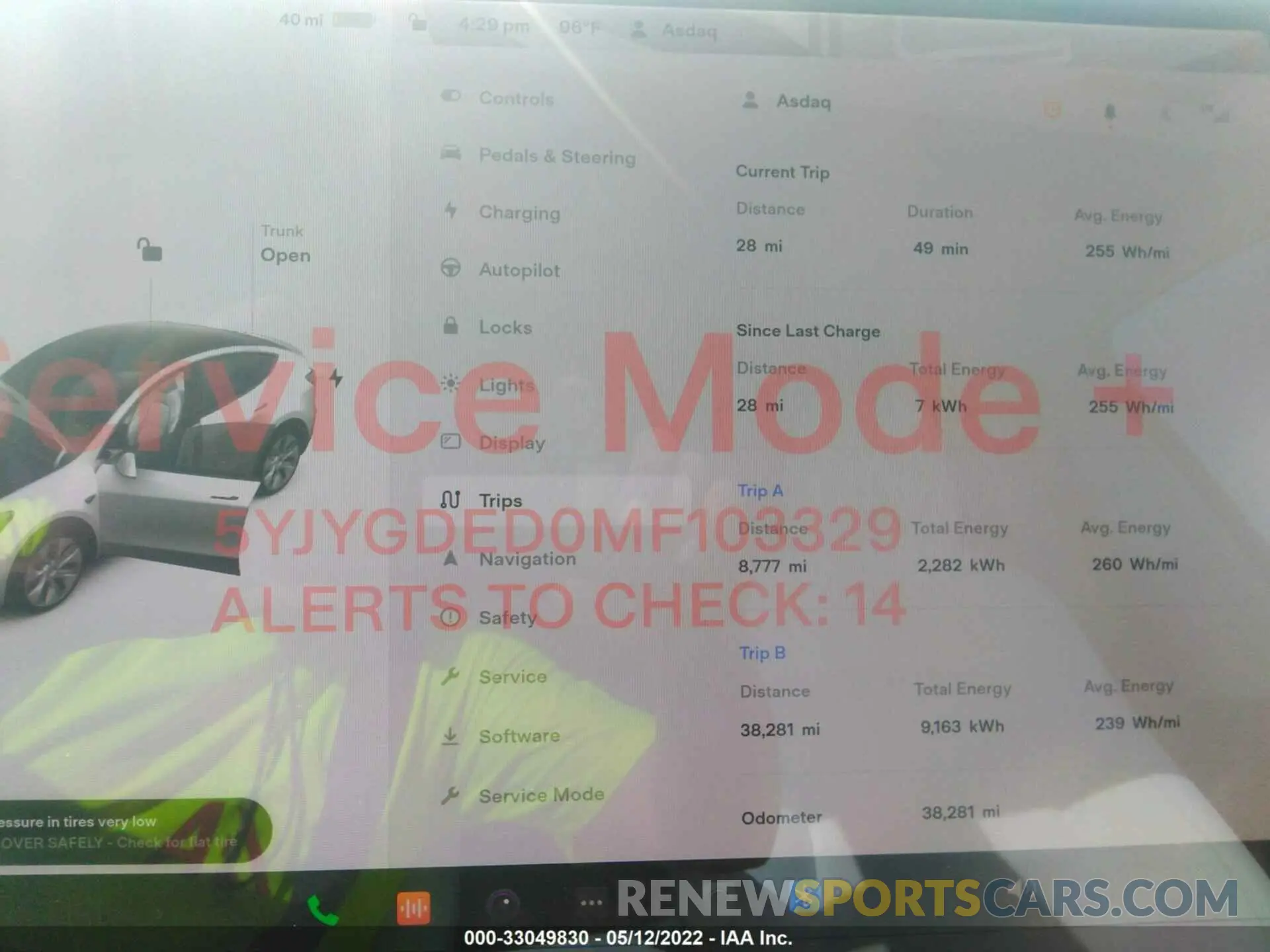 7 Photograph of a damaged car 5YJYGDED0MF103329 TESLA MODEL Y 2021