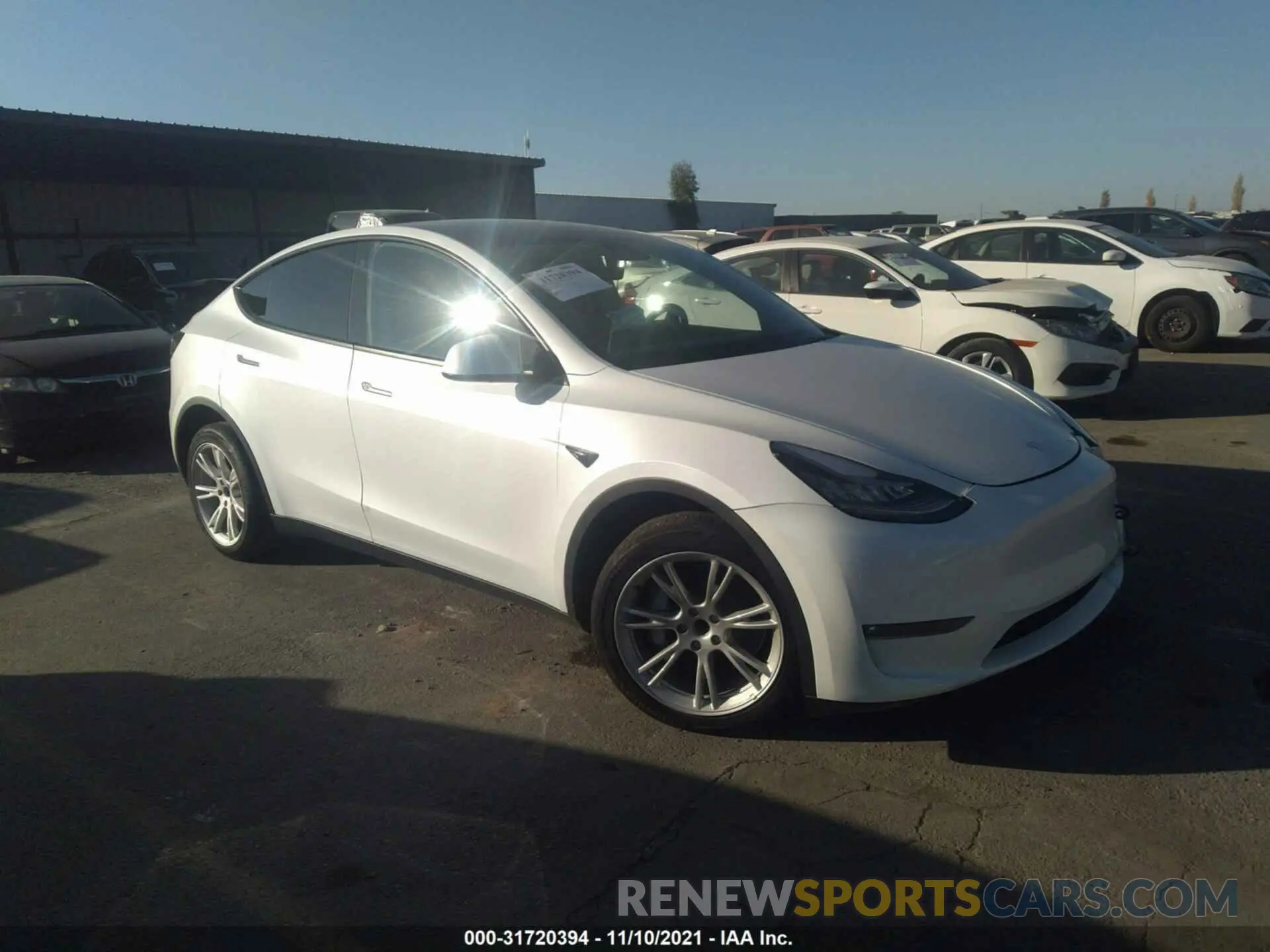 1 Photograph of a damaged car 5YJYGDED3MF107696 TESLA MODEL Y 2021