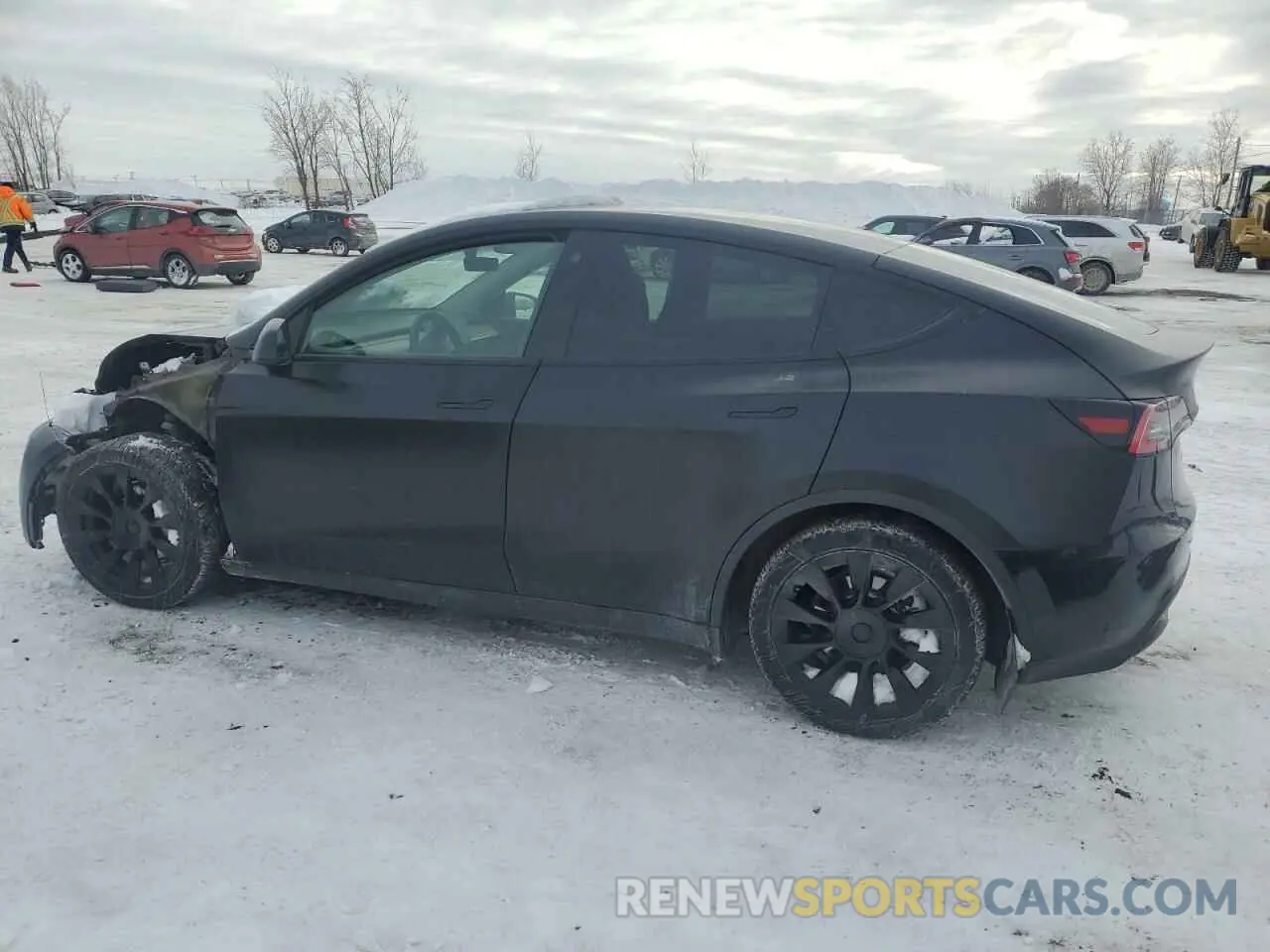 2 Photograph of a damaged car 5YJYGDED3MF120514 TESLA MODEL Y 2021