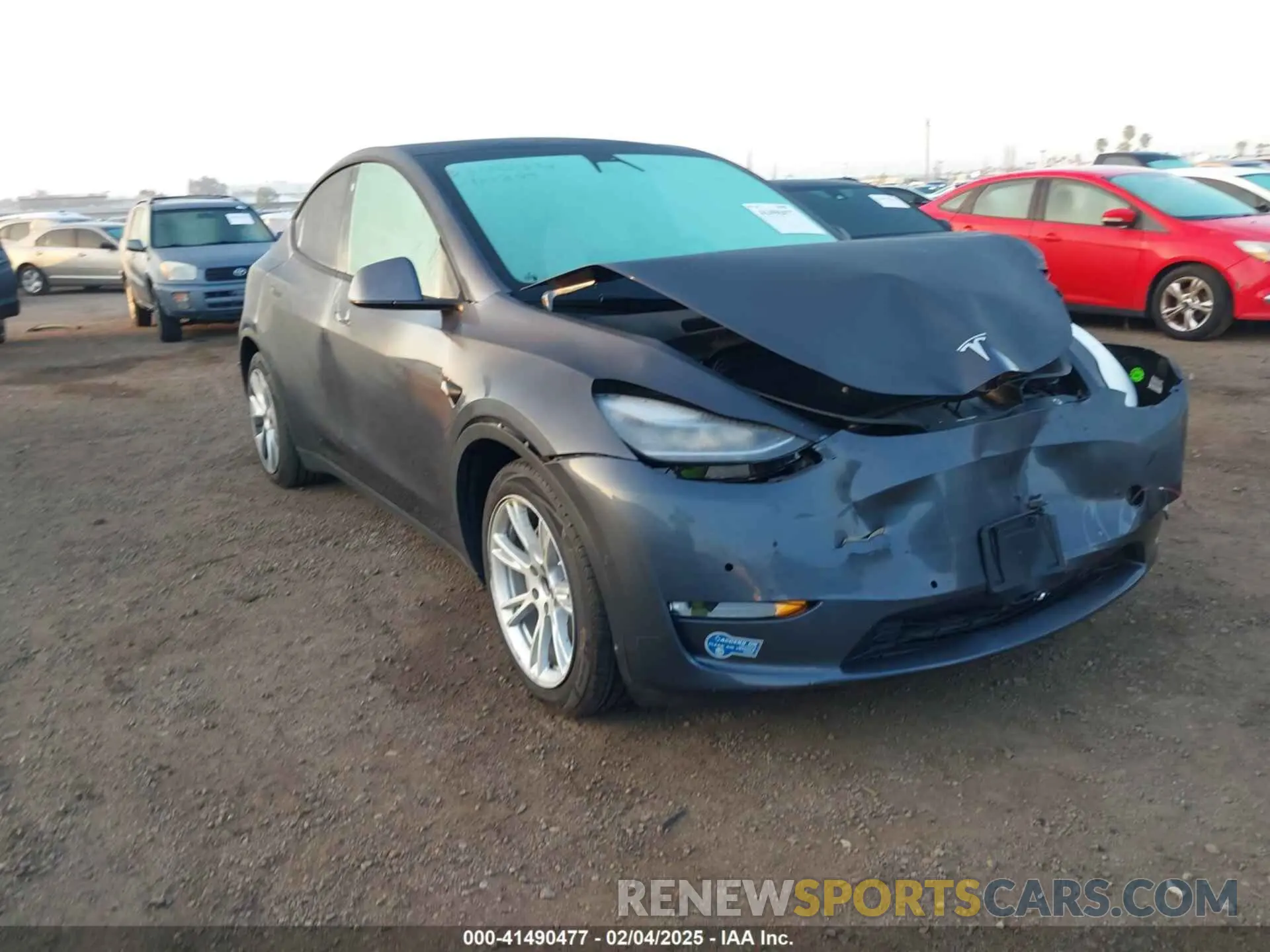 1 Фотография поврежденного автомобиля 5YJYGDED4MF121963 TESLA MODEL Y 2021