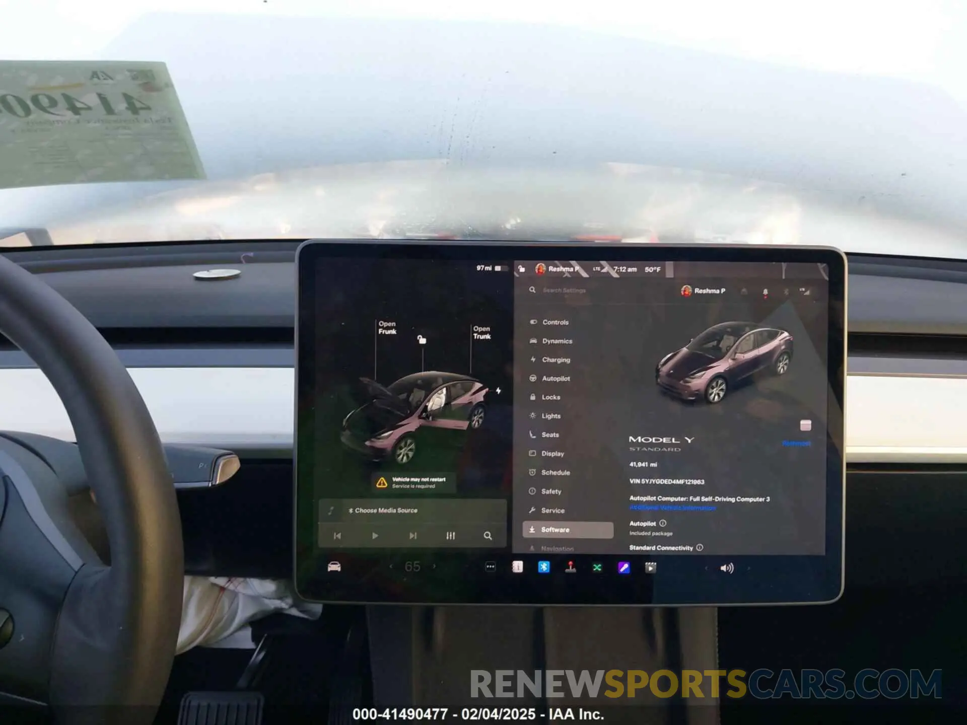 17 Фотография поврежденного автомобиля 5YJYGDED4MF121963 TESLA MODEL Y 2021