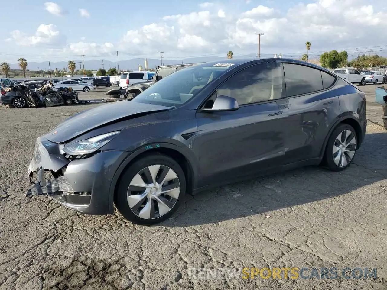 1 Photograph of a damaged car 5YJYGDED7MF109418 TESLA MODEL Y 2021