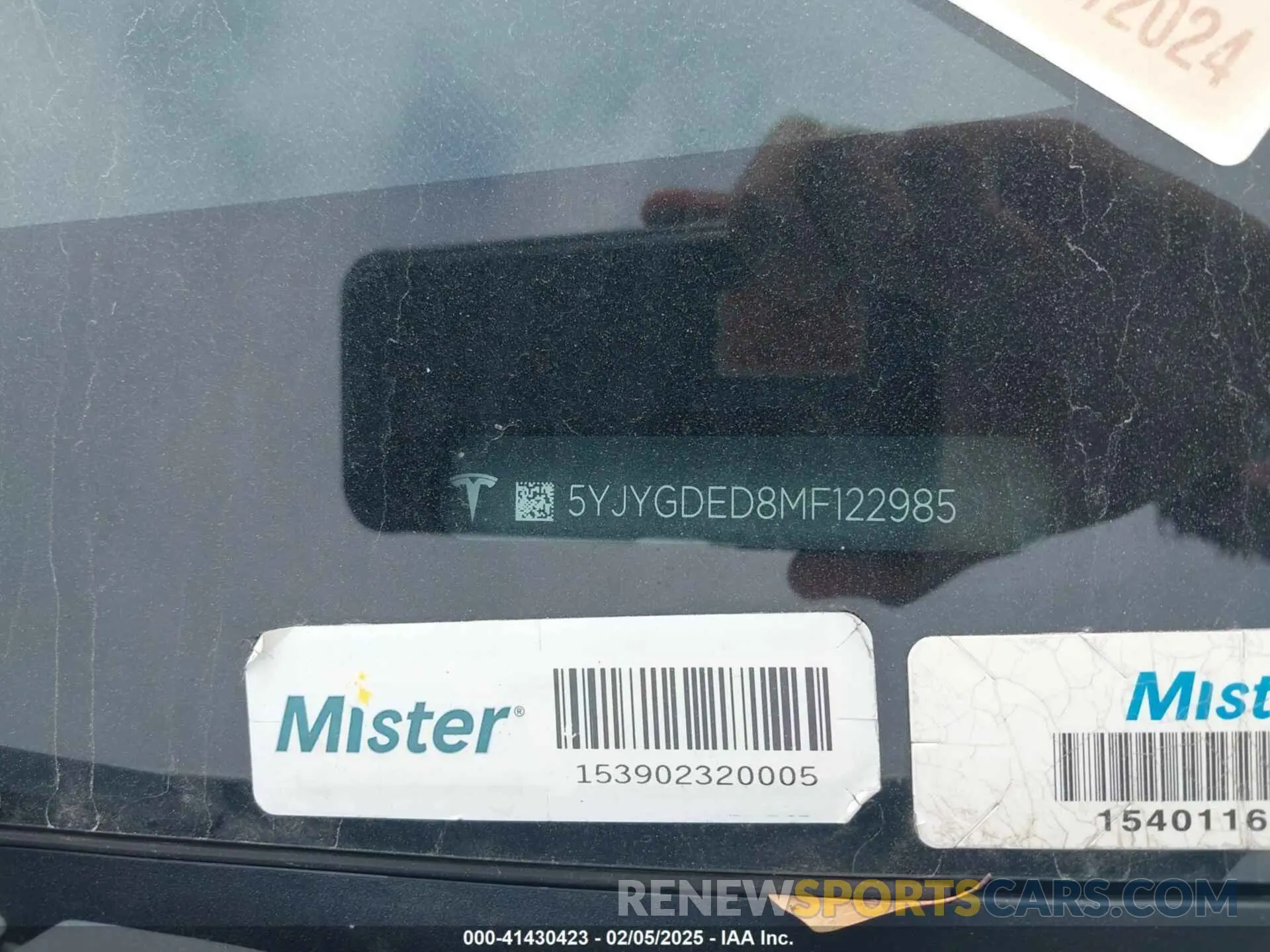 9 Фотография поврежденного автомобиля 5YJYGDED8MF122985 TESLA MODEL Y 2021