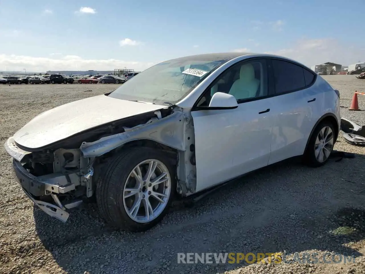 1 Photograph of a damaged car 5YJYGDED9MF132893 TESLA MODEL Y 2021