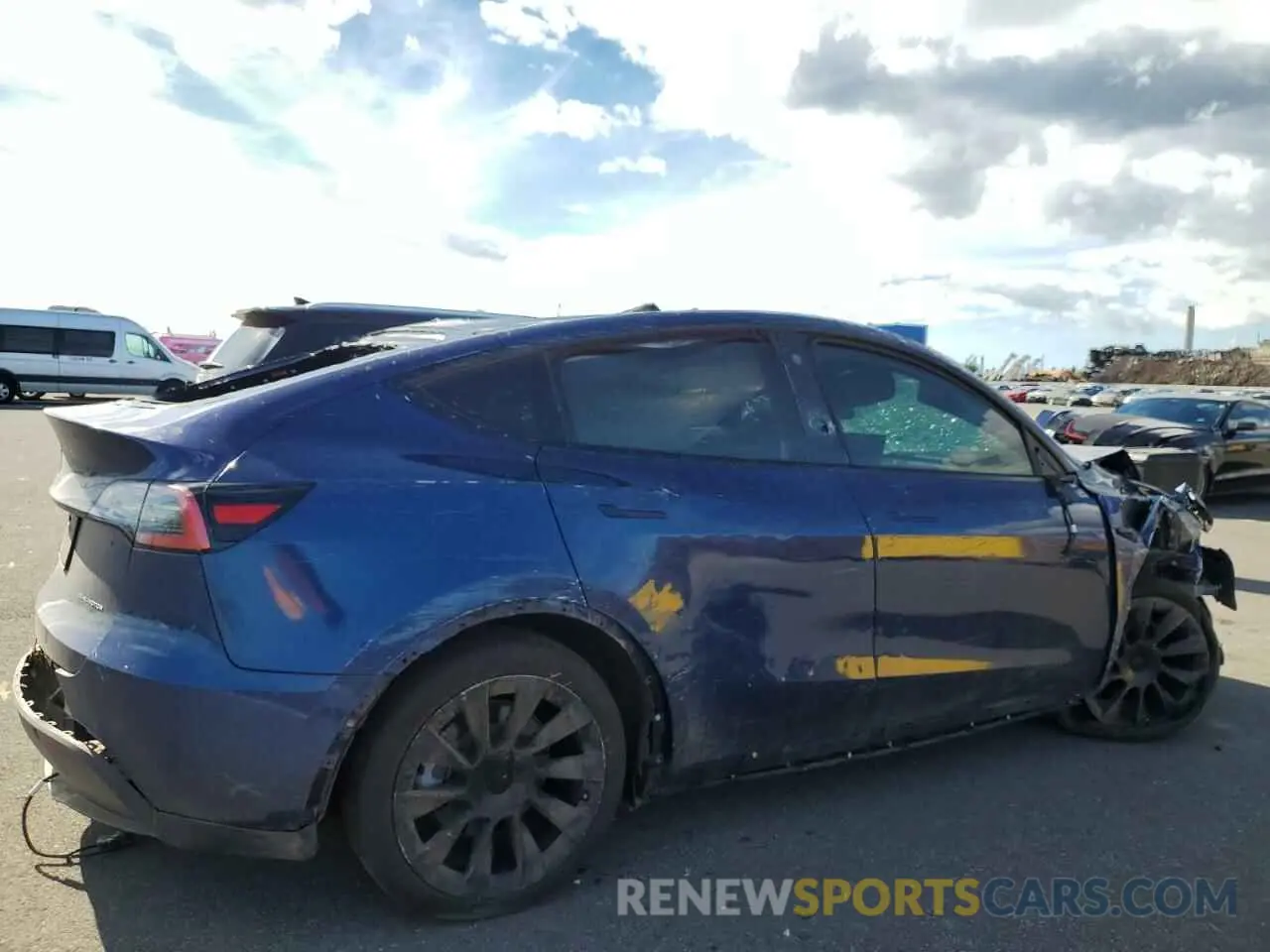 3 Фотография поврежденного автомобиля 5YJYGDEE0MF082944 TESLA MODEL Y 2021