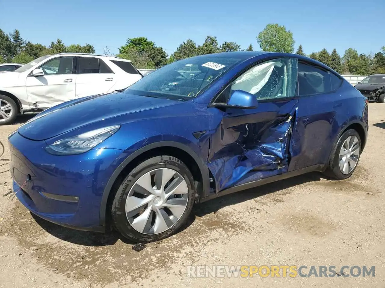 1 Photograph of a damaged car 5YJYGDEE0MF099467 TESLA MODEL Y 2021