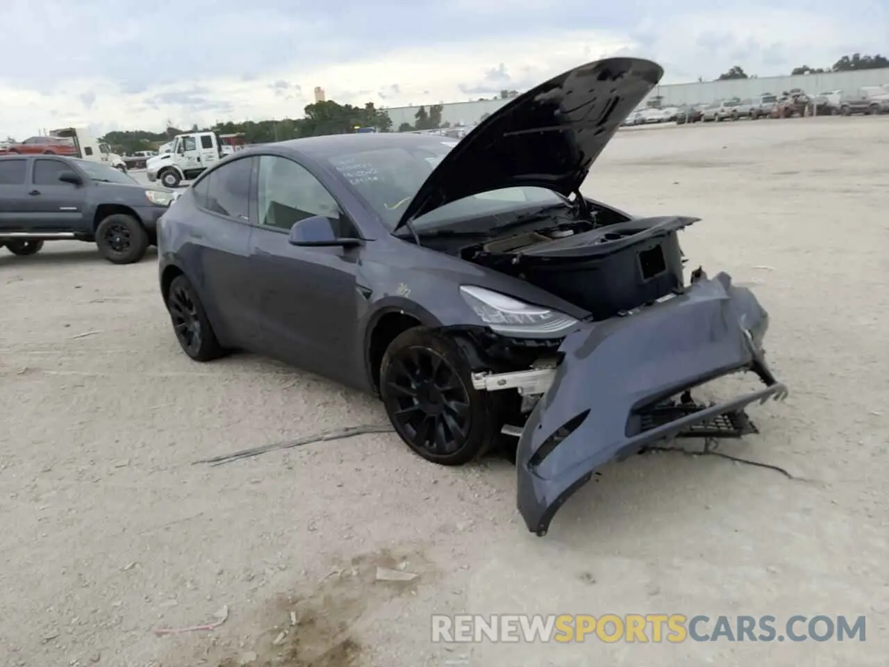 1 Photograph of a damaged car 5YJYGDEE0MF115506 TESLA MODEL Y 2021