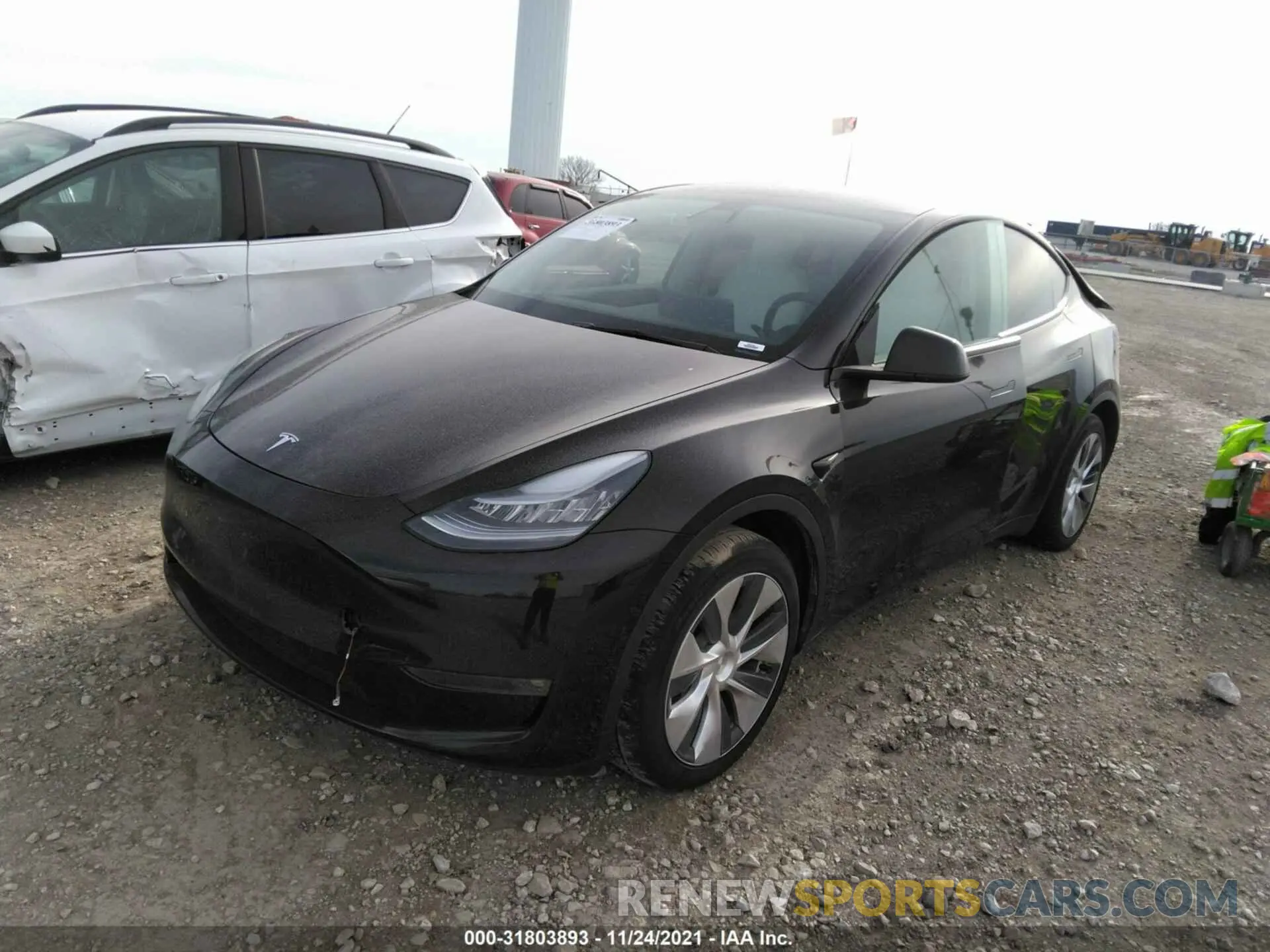 2 Фотография поврежденного автомобиля 5YJYGDEE0MF124027 TESLA MODEL Y 2021