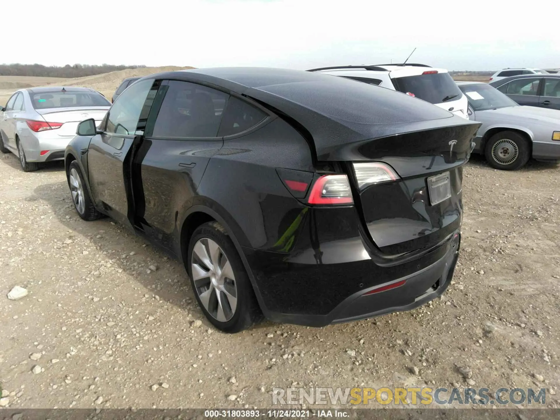 3 Фотография поврежденного автомобиля 5YJYGDEE0MF124027 TESLA MODEL Y 2021