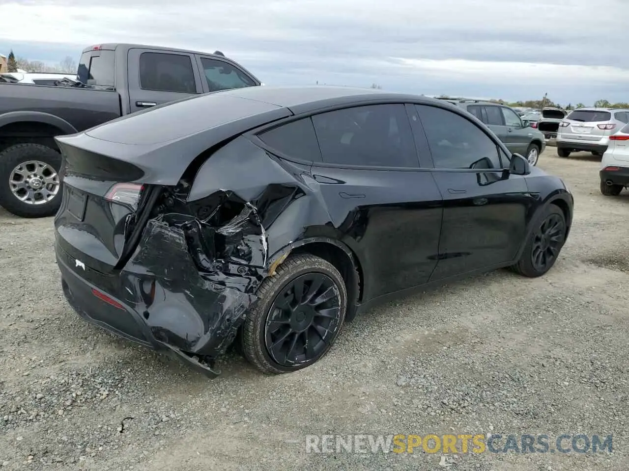3 Фотография поврежденного автомобиля 5YJYGDEE0MF183109 TESLA MODEL Y 2021
