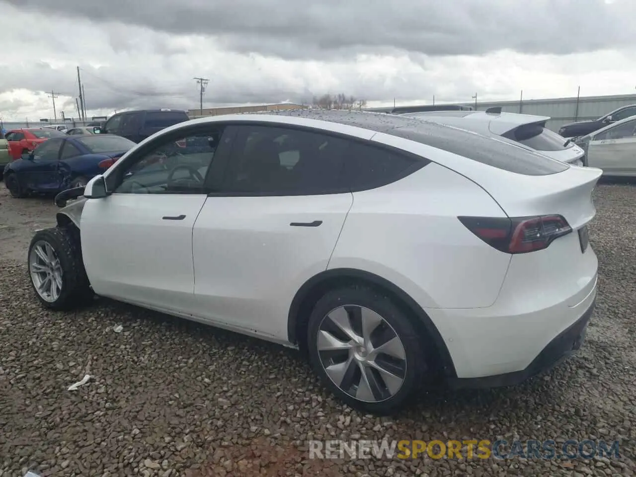 2 Photograph of a damaged car 5YJYGDEE0MF213418 TESLA MODEL Y 2021