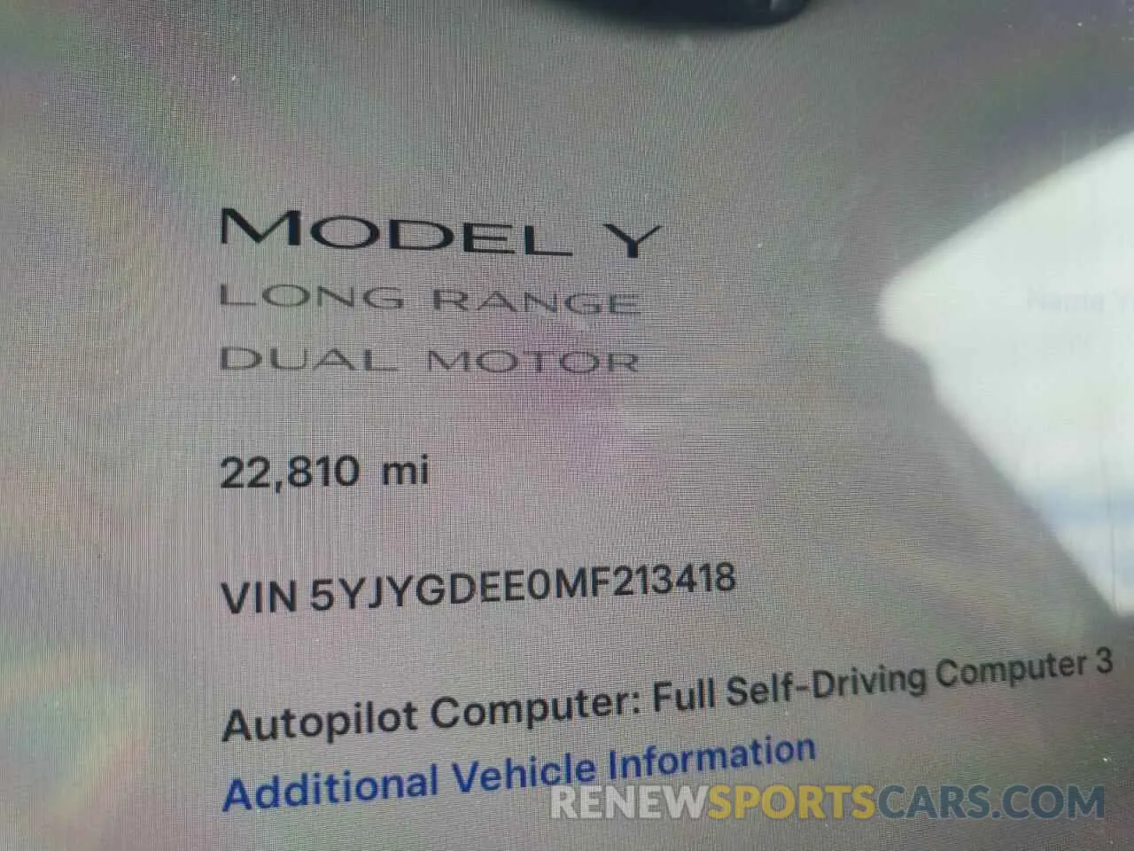 9 Photograph of a damaged car 5YJYGDEE0MF213418 TESLA MODEL Y 2021