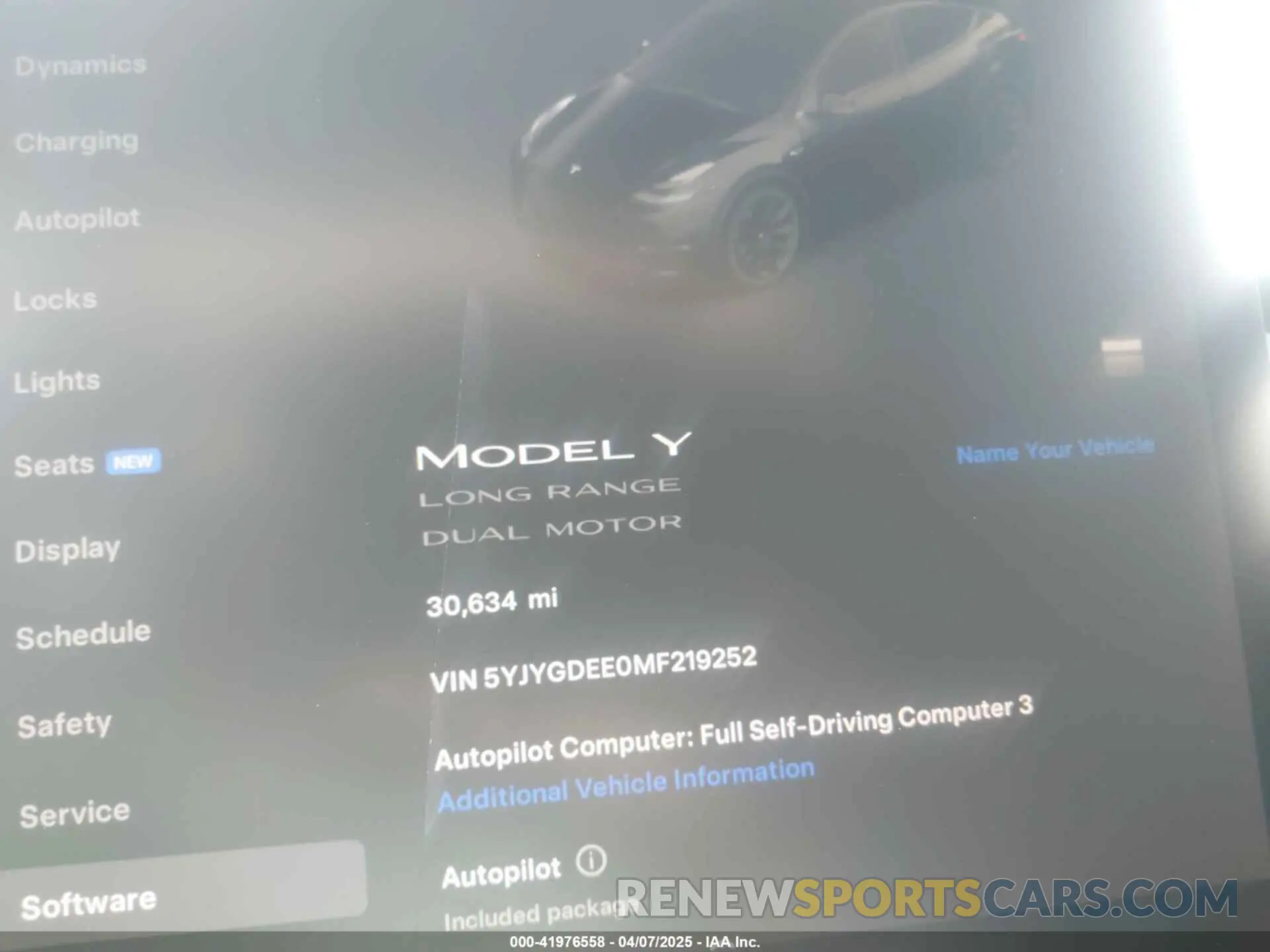 7 Photograph of a damaged car 5YJYGDEE0MF219252 TESLA MODEL Y 2021