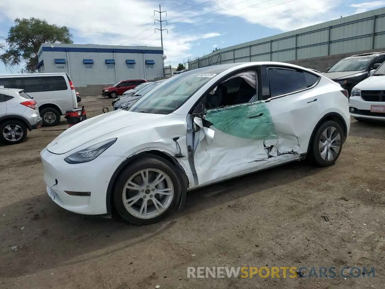 1 Фотография поврежденного автомобиля 5YJYGDEE0MF265020 TESLA MODEL Y 2021