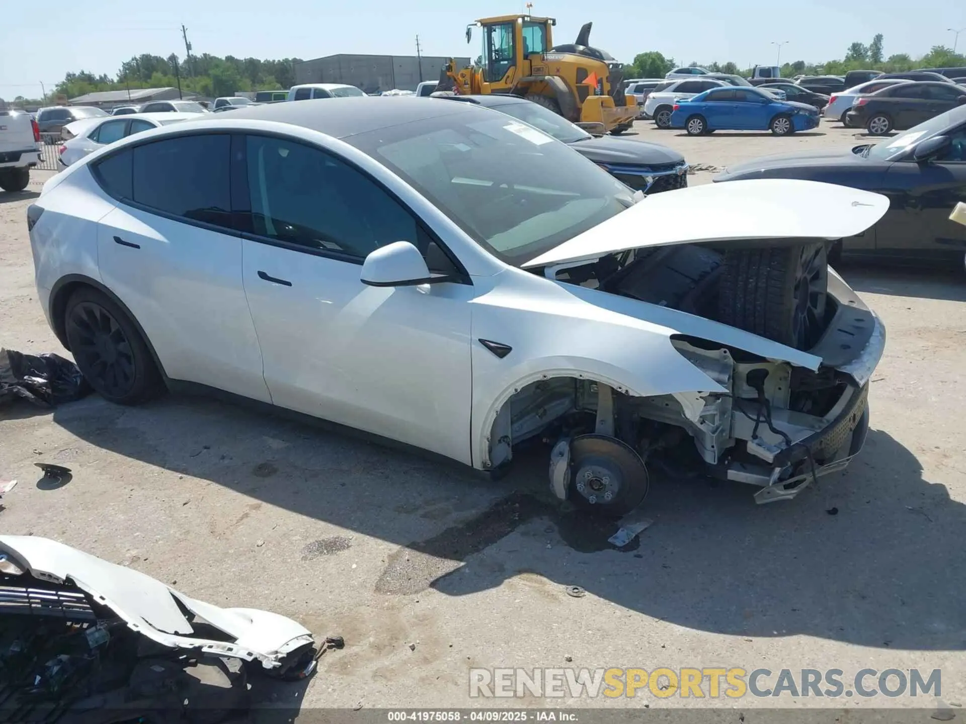 1 Photograph of a damaged car 5YJYGDEE0MF265339 TESLA MODEL Y 2021