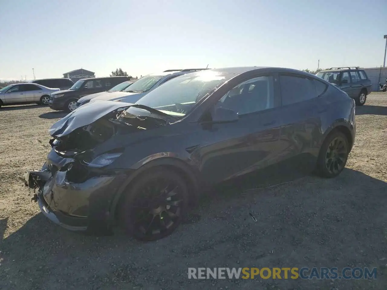 1 Photograph of a damaged car 5YJYGDEE0MF274042 TESLA MODEL Y 2021